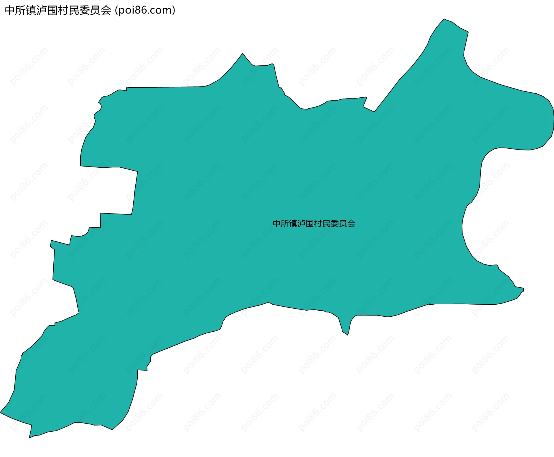 中所镇泸围村民委员会边界地图