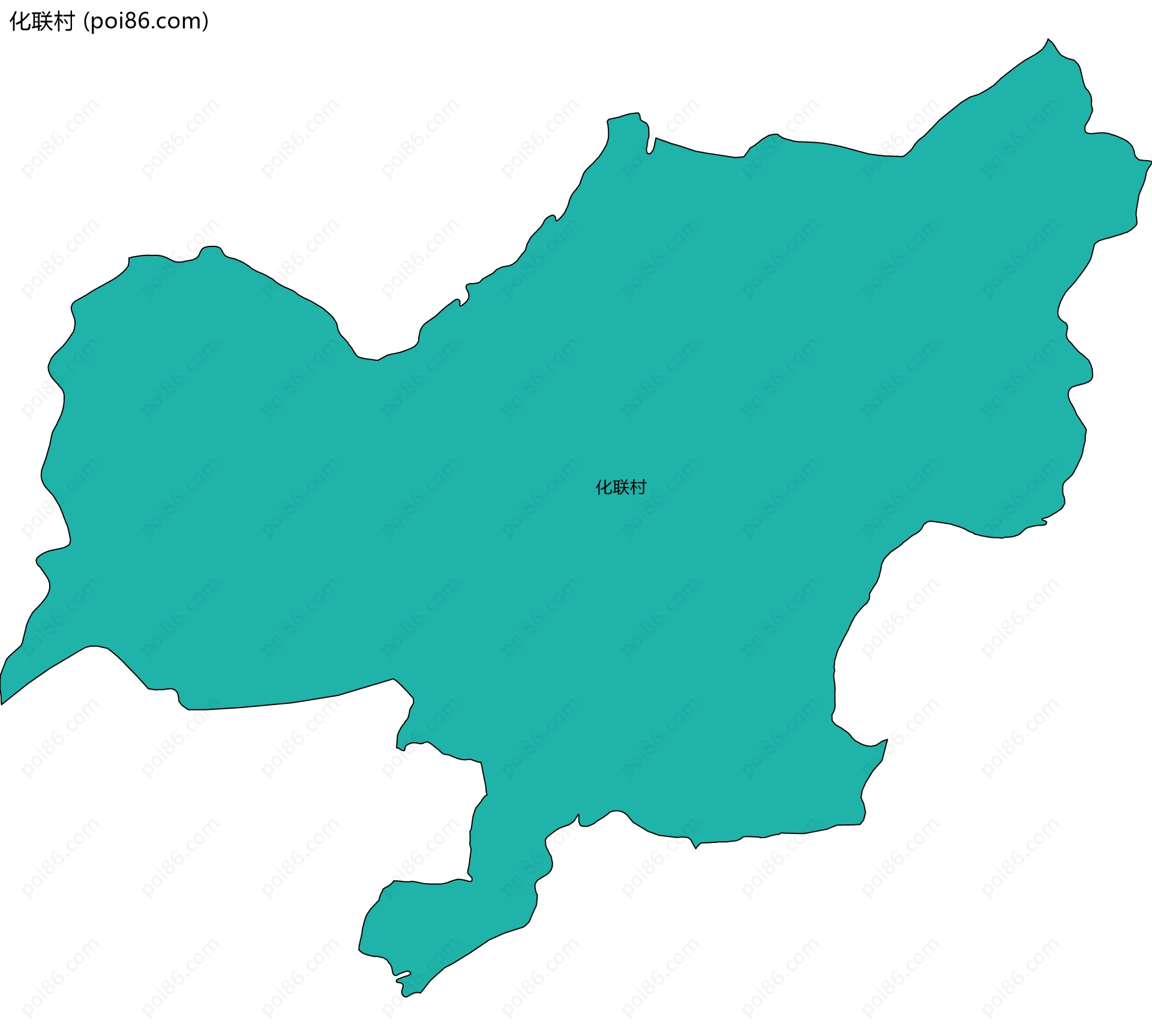 化联村边界地图