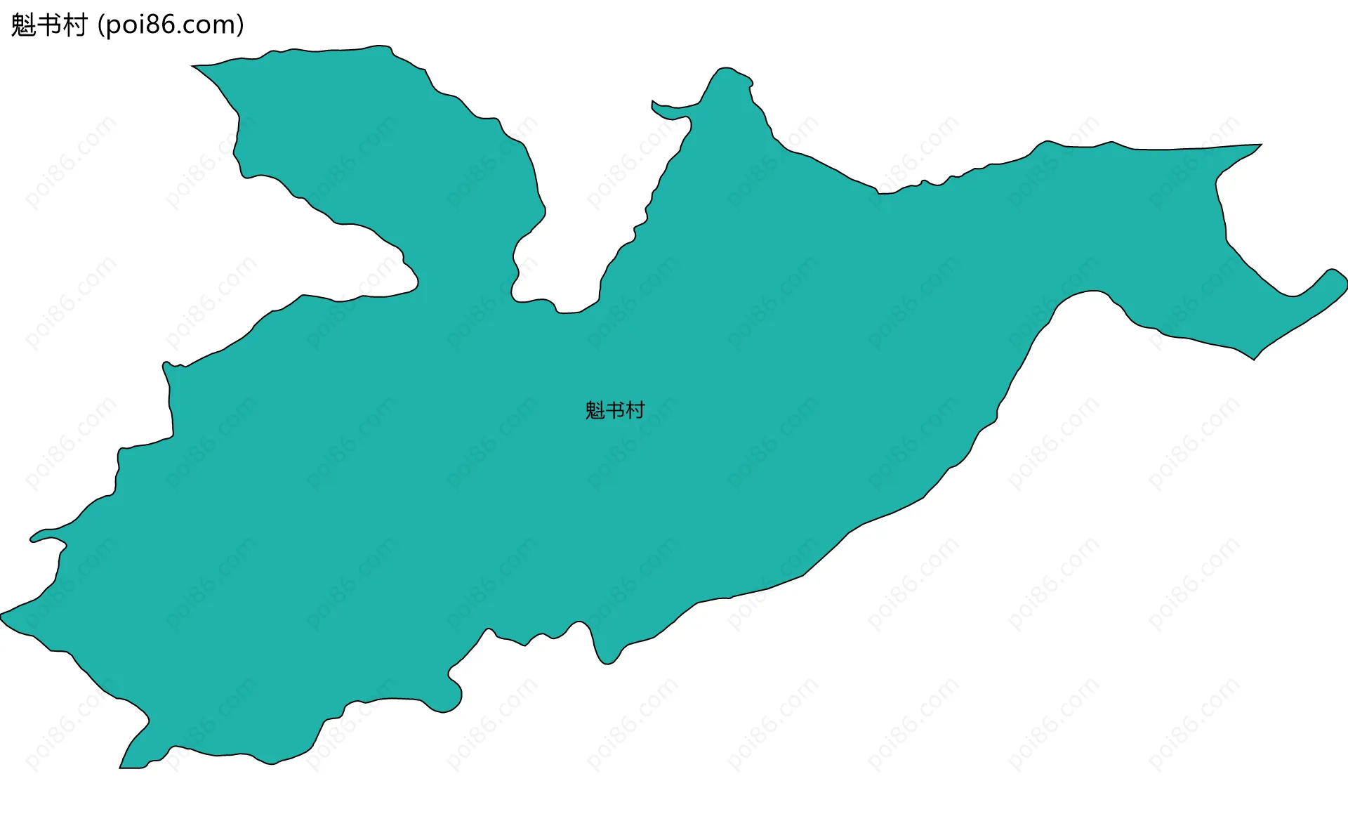 魁书村边界地图