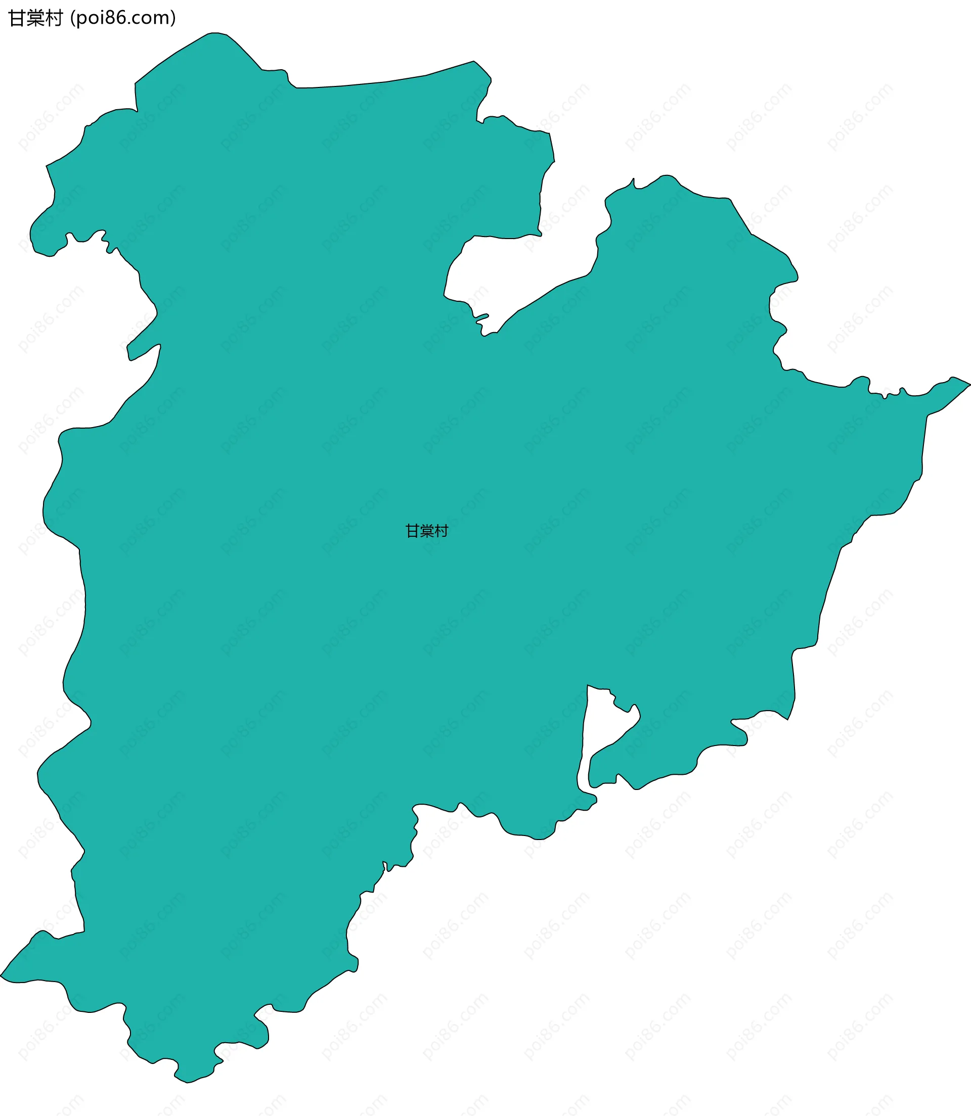 甘棠村边界地图