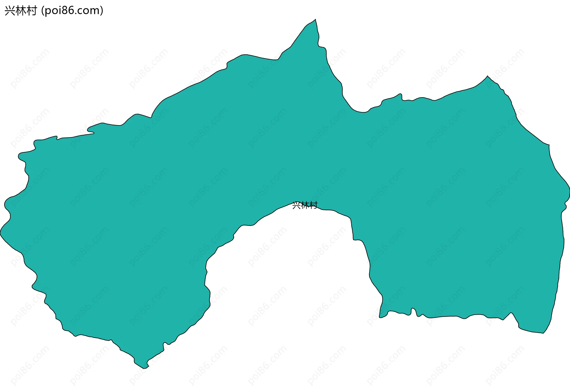 兴林村边界地图