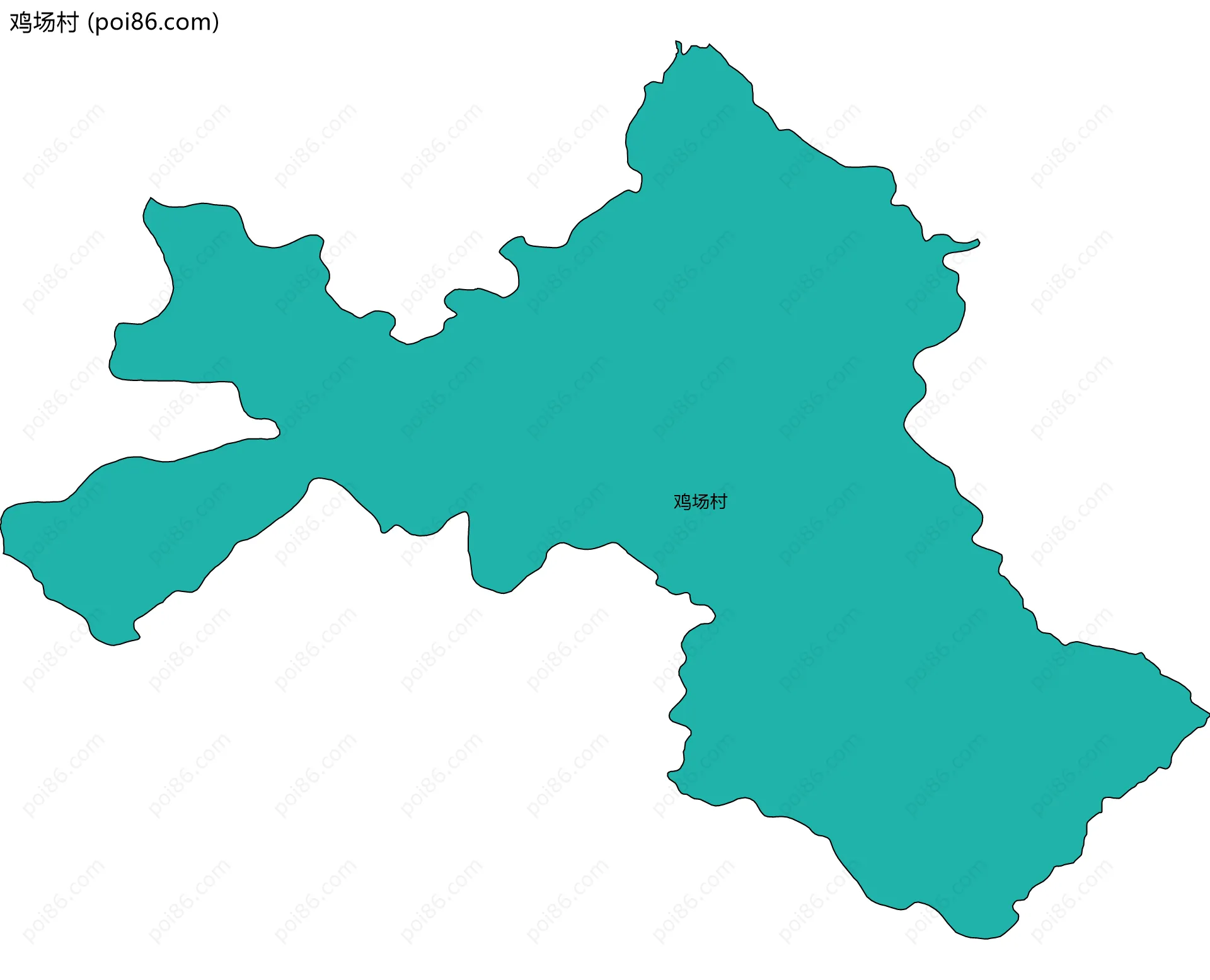 鸡场村边界地图
