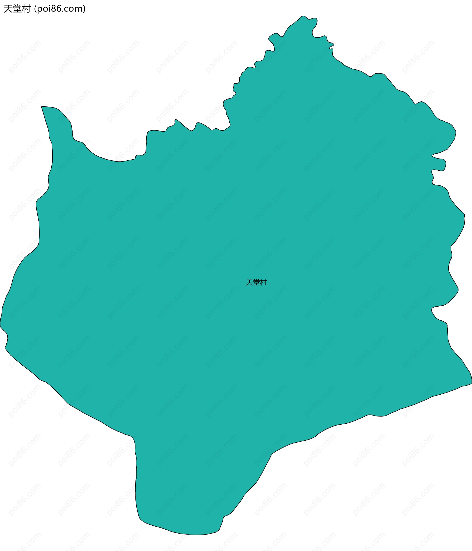 天堂村边界地图