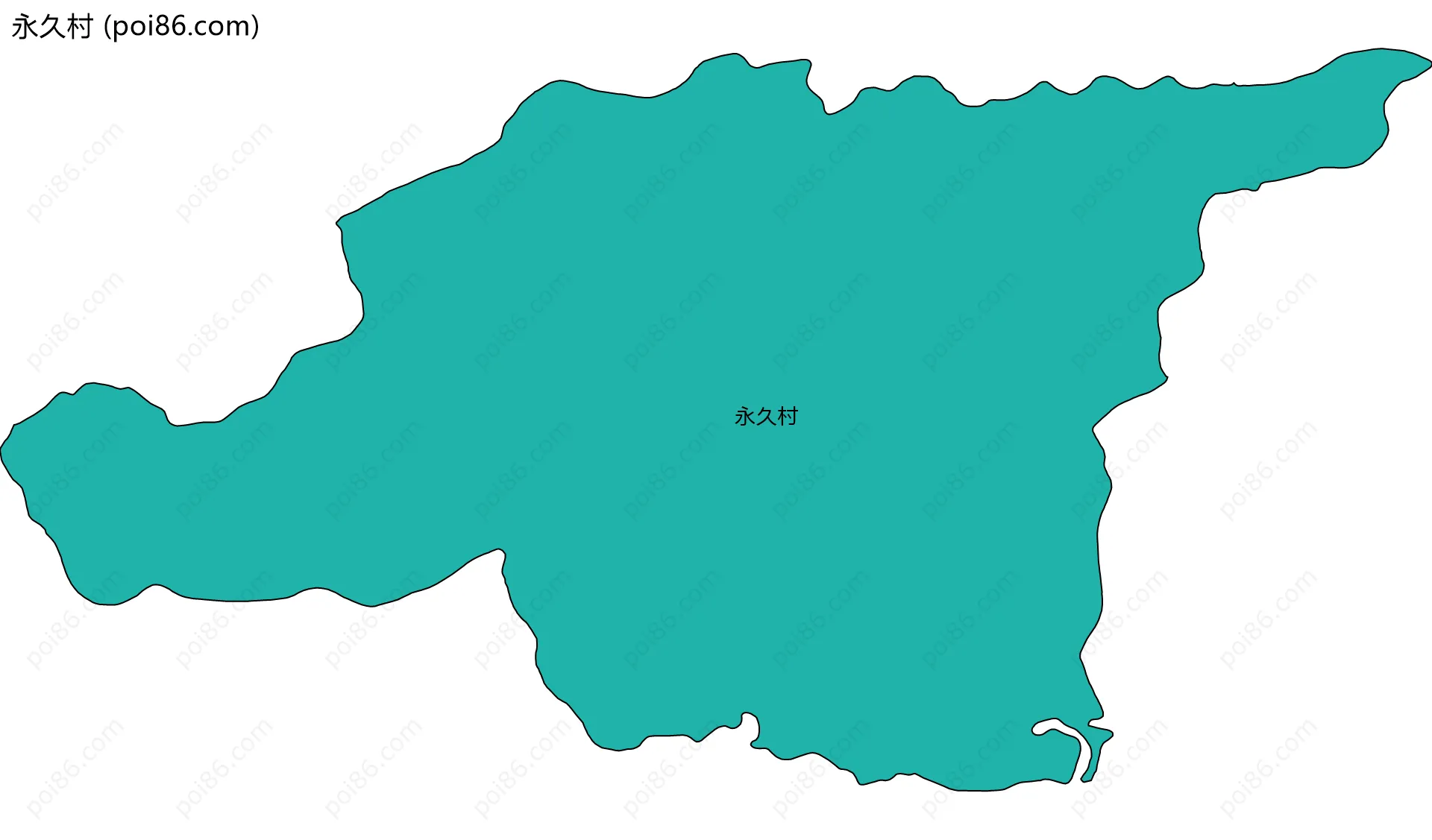 永久村边界地图