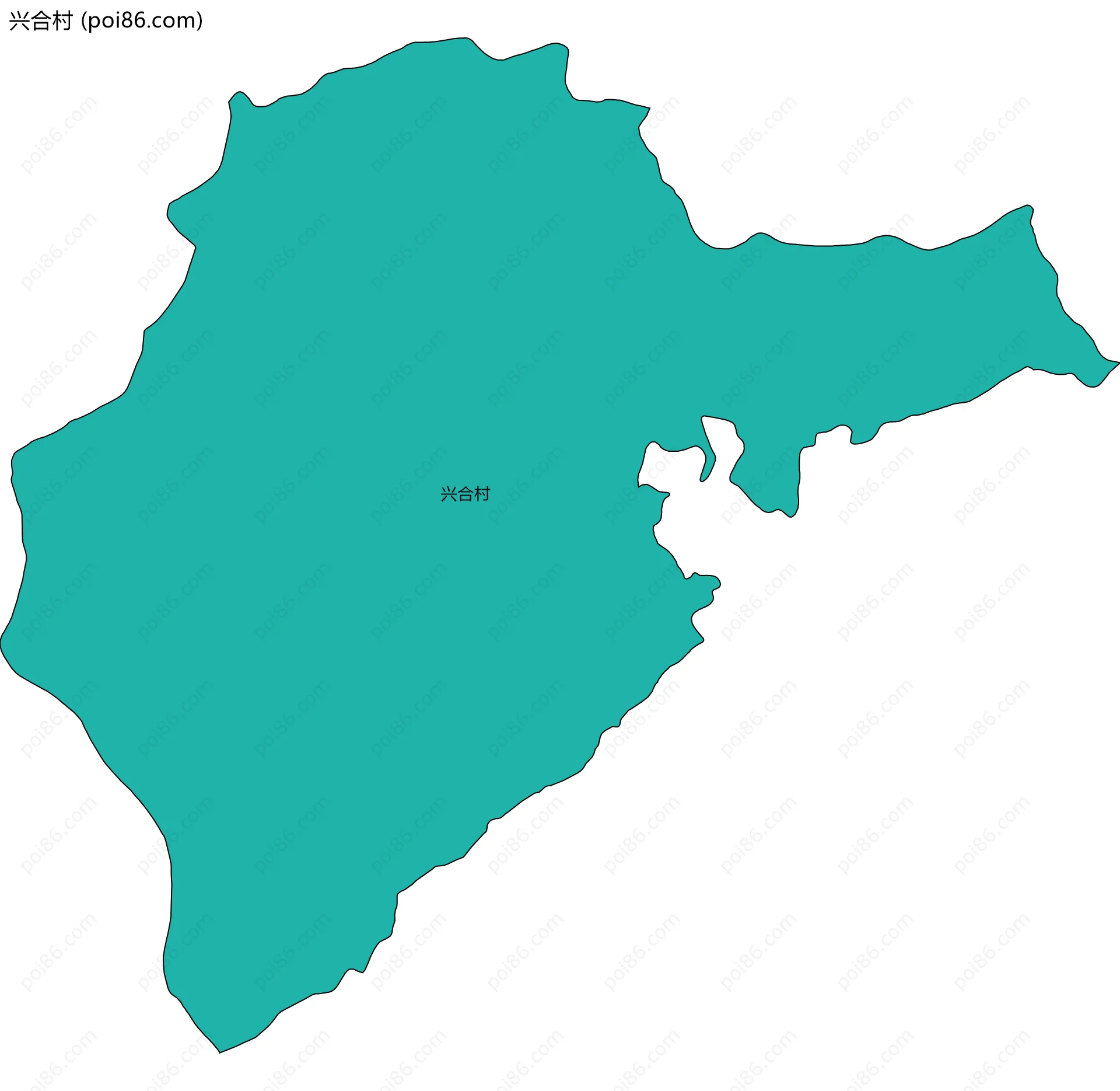 兴合村边界地图