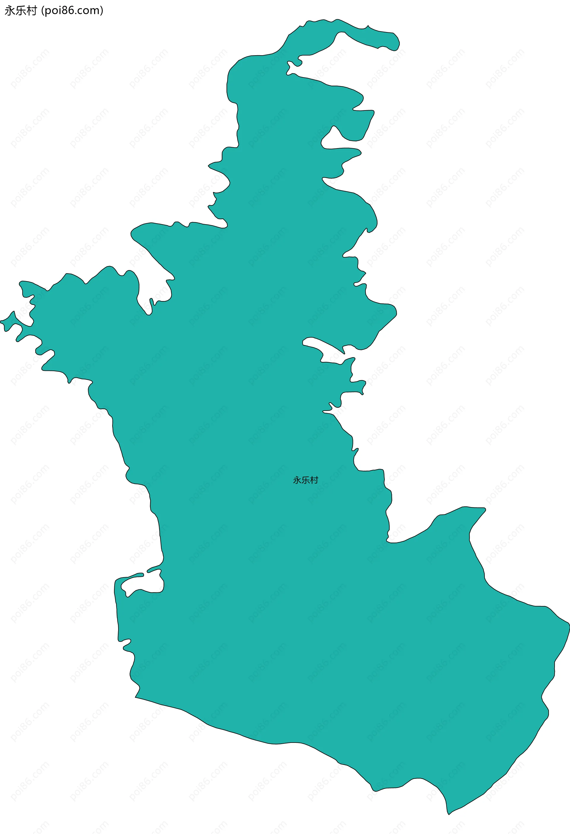 永乐村边界地图