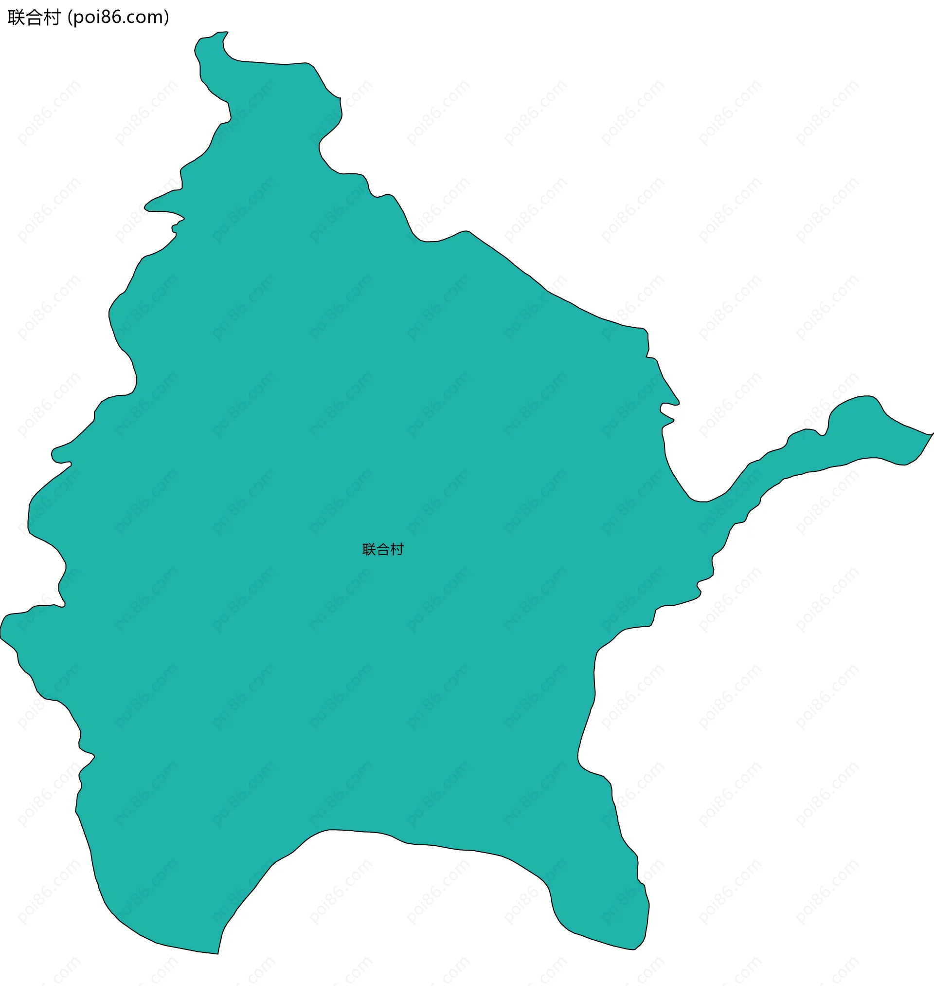 联合村边界地图