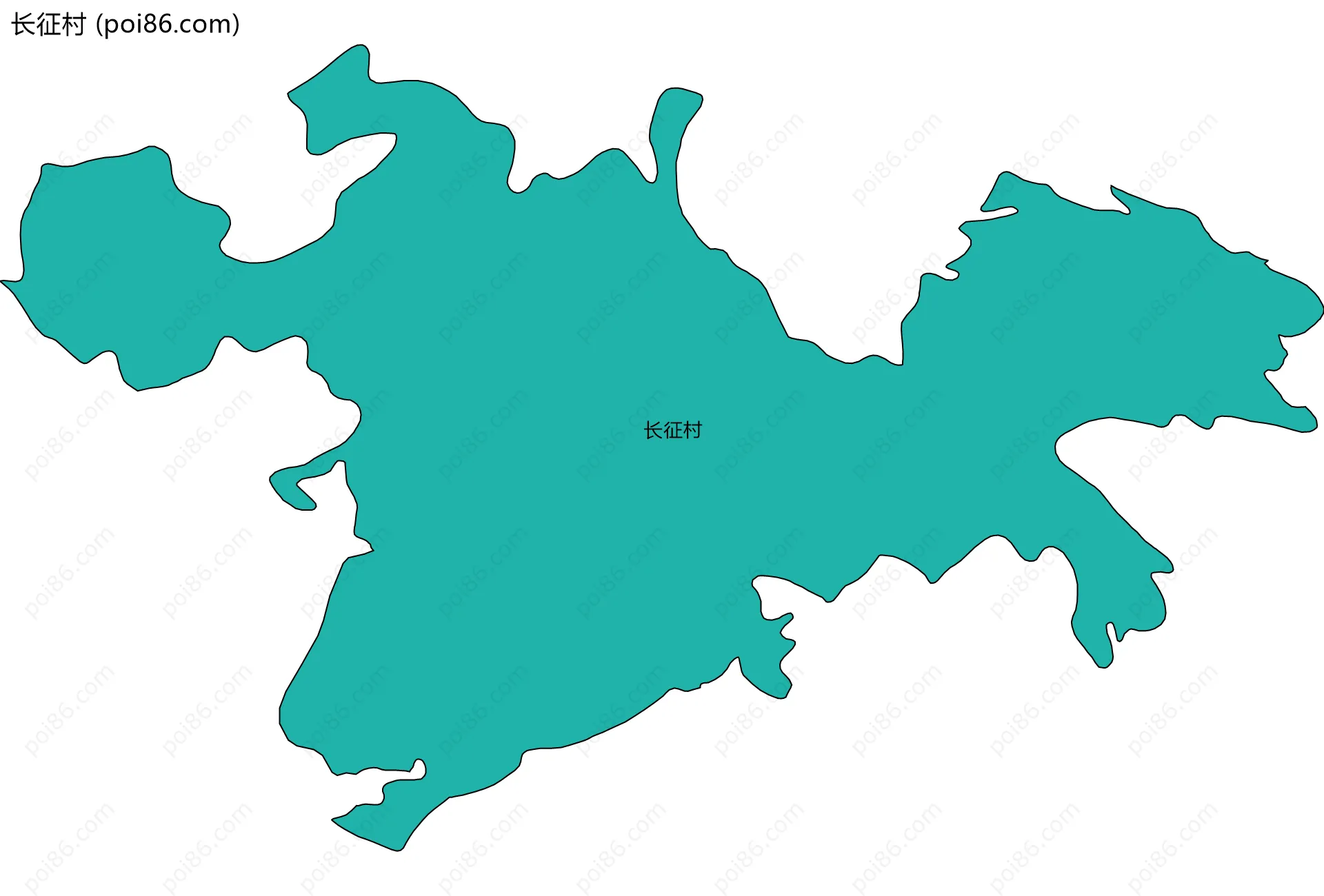 长征村边界地图