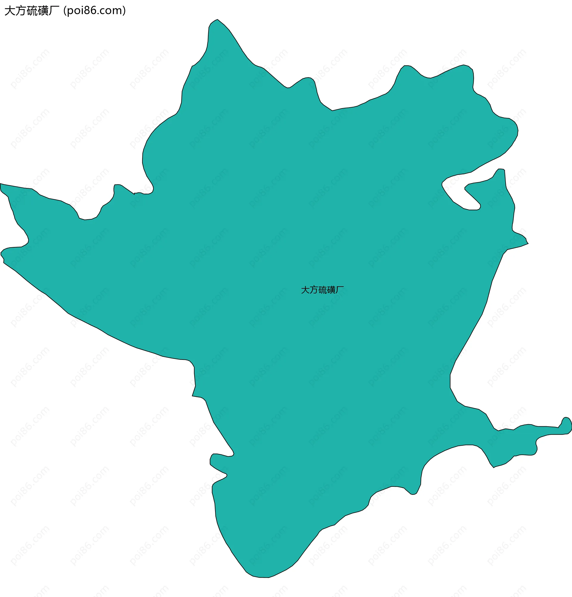 大方硫磺厂边界地图