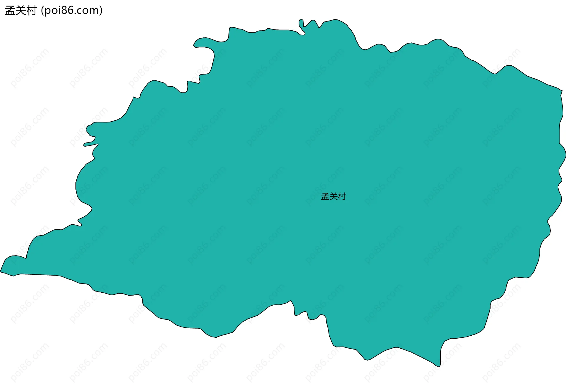 孟关村边界地图