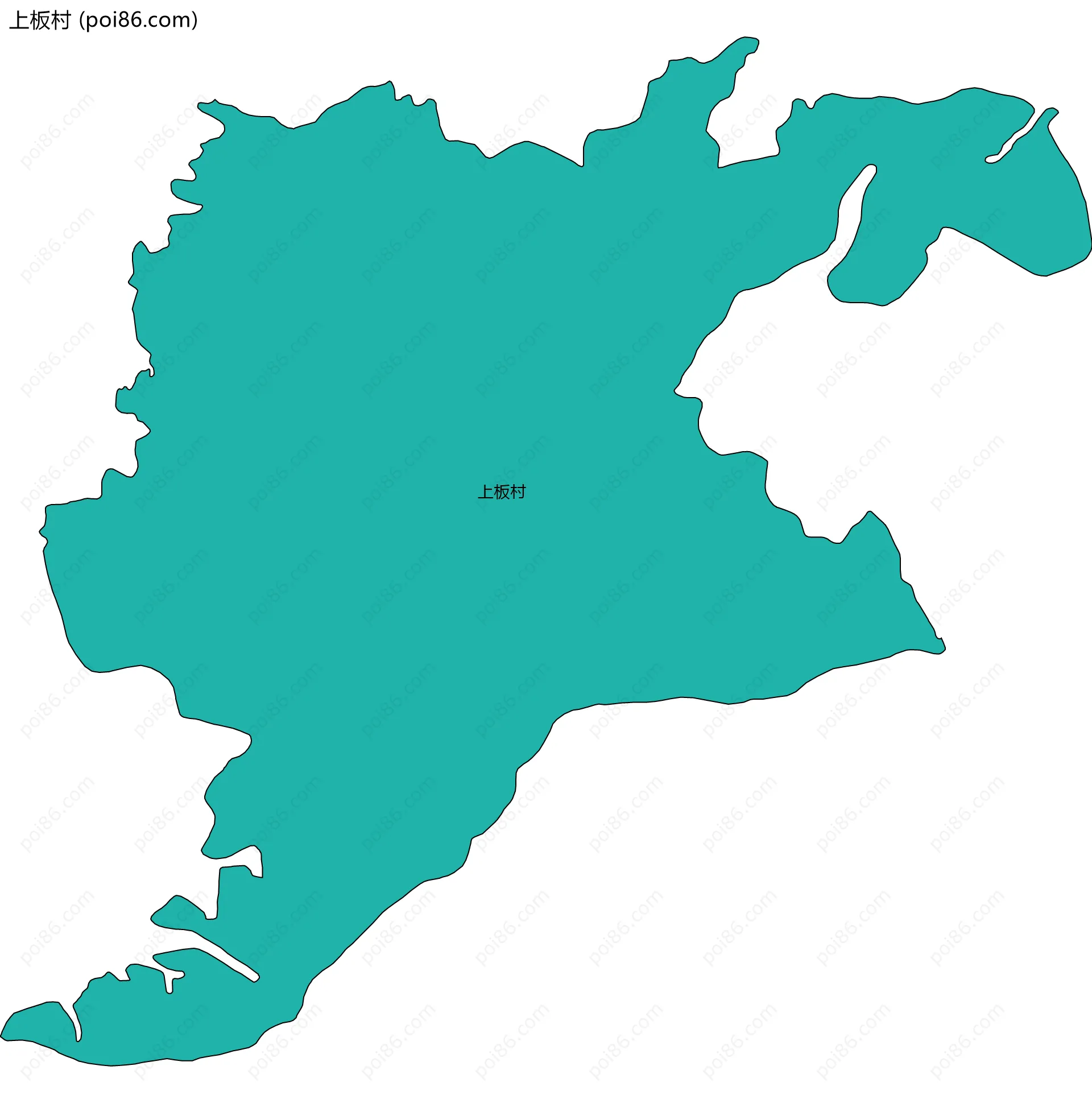 上板村边界地图