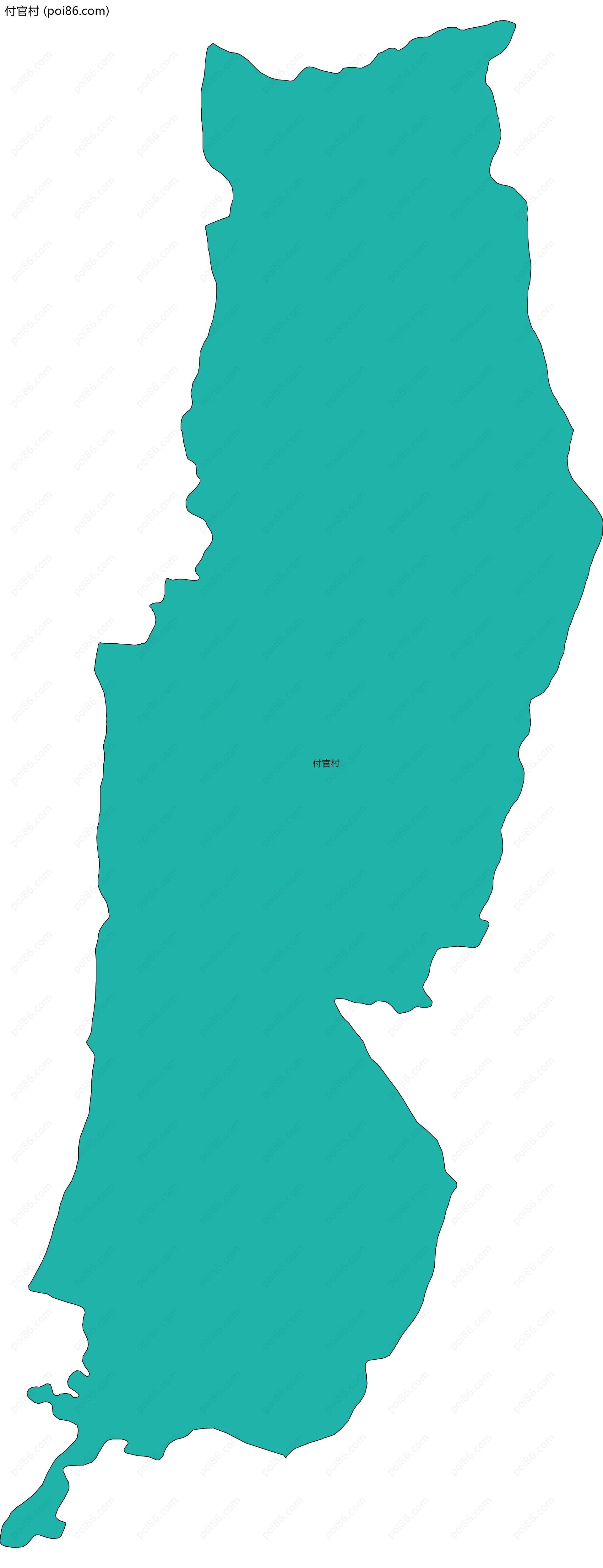 付官村边界地图