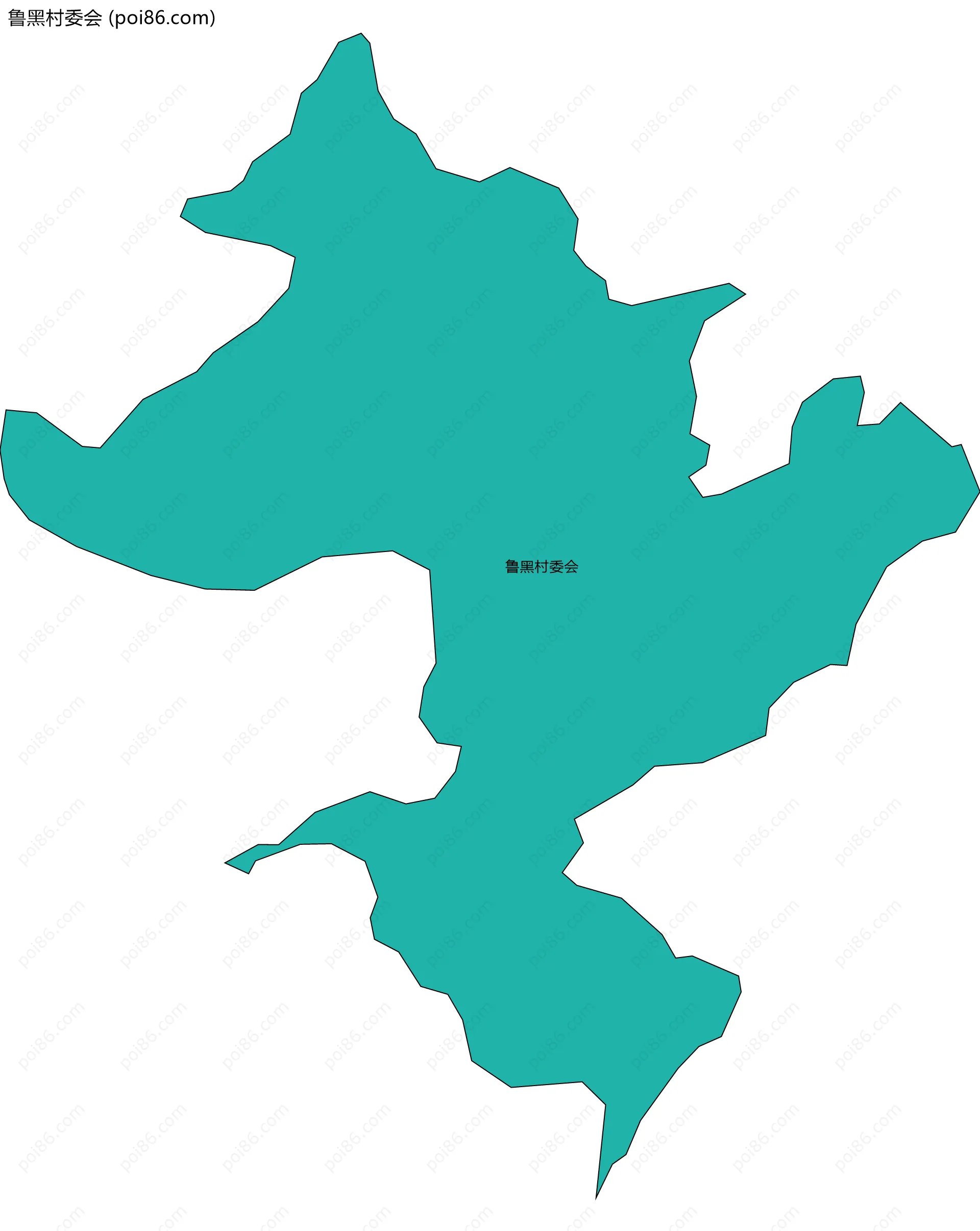 鲁黑村委会边界地图