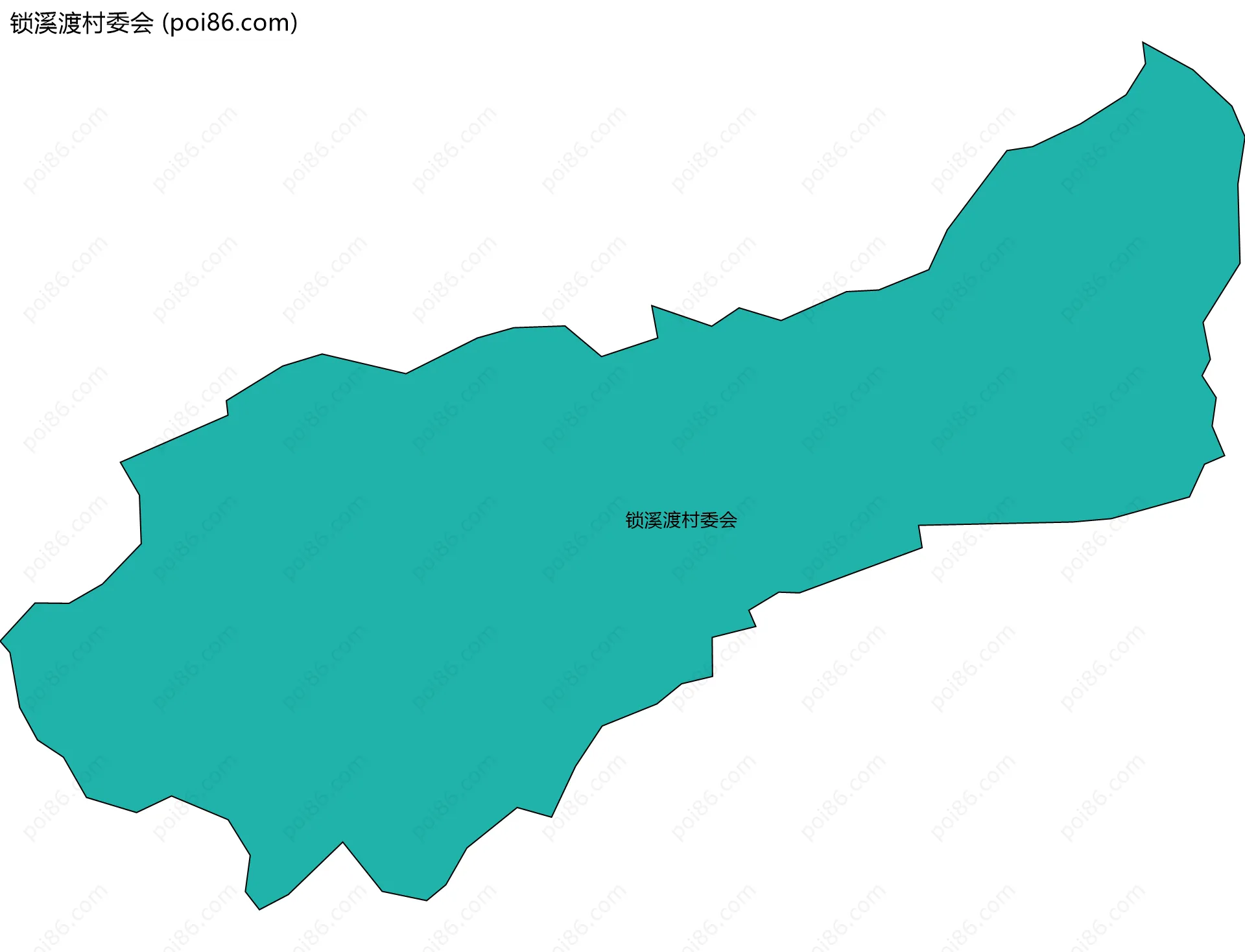 锁溪渡村委会边界地图