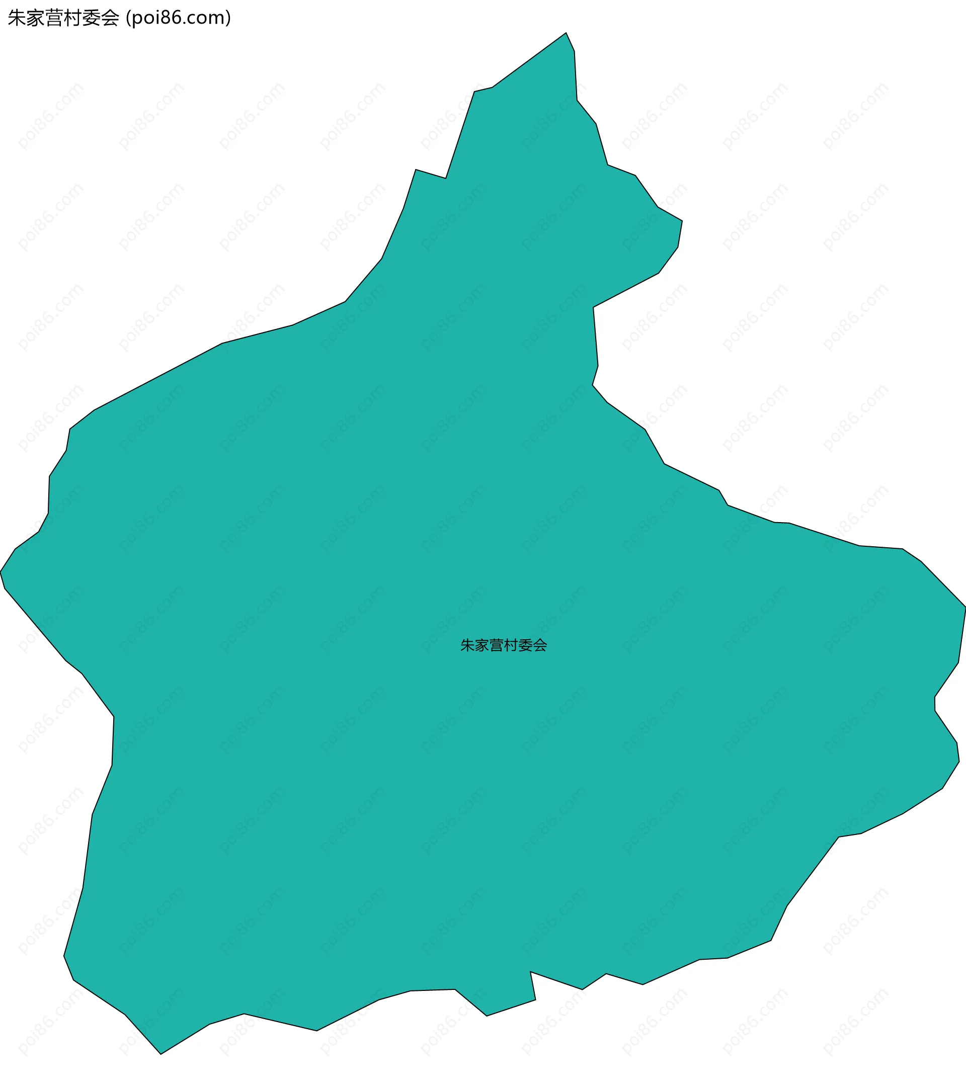 朱家营村委会边界地图