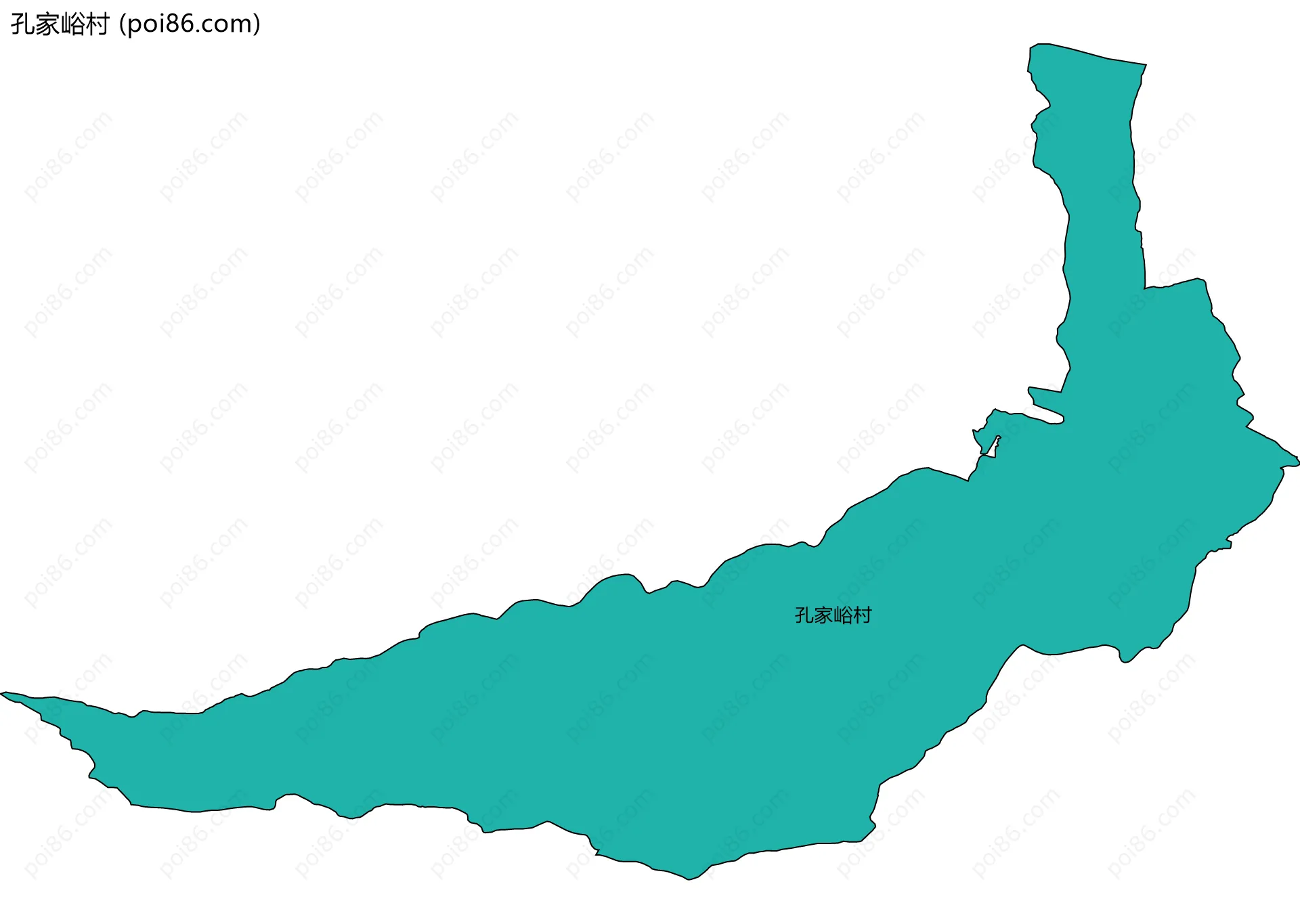 孔家峪村边界地图