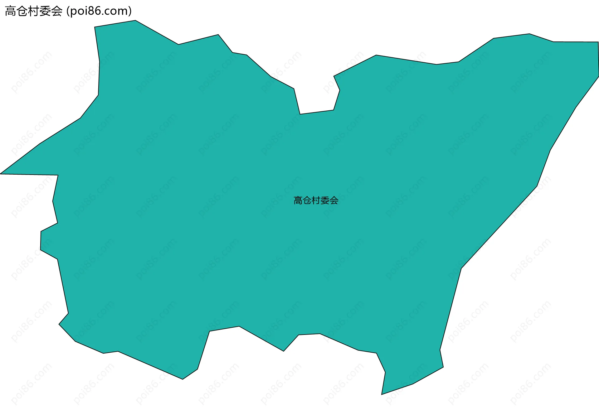 高仓村委会边界地图