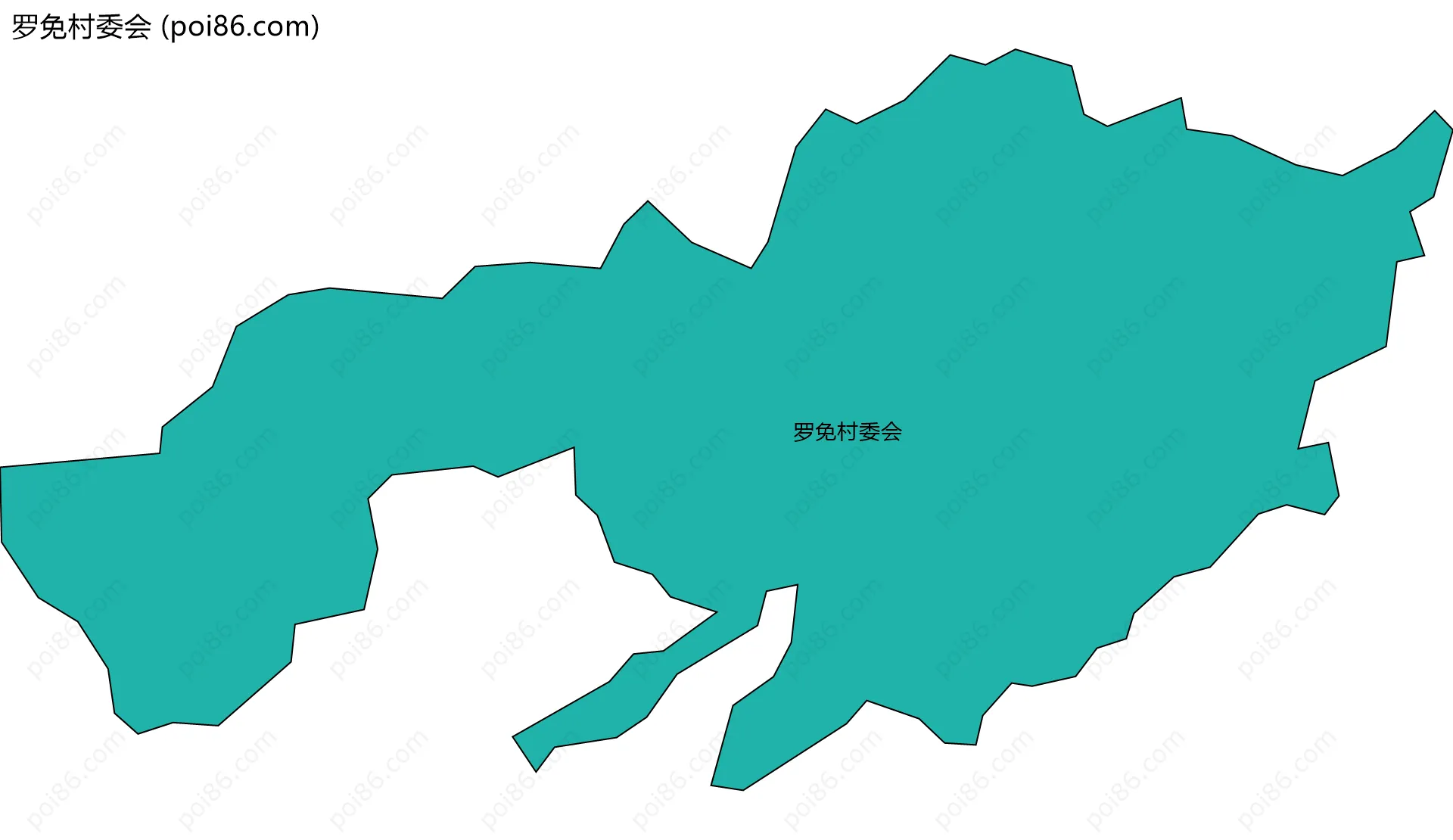 罗免村委会边界地图