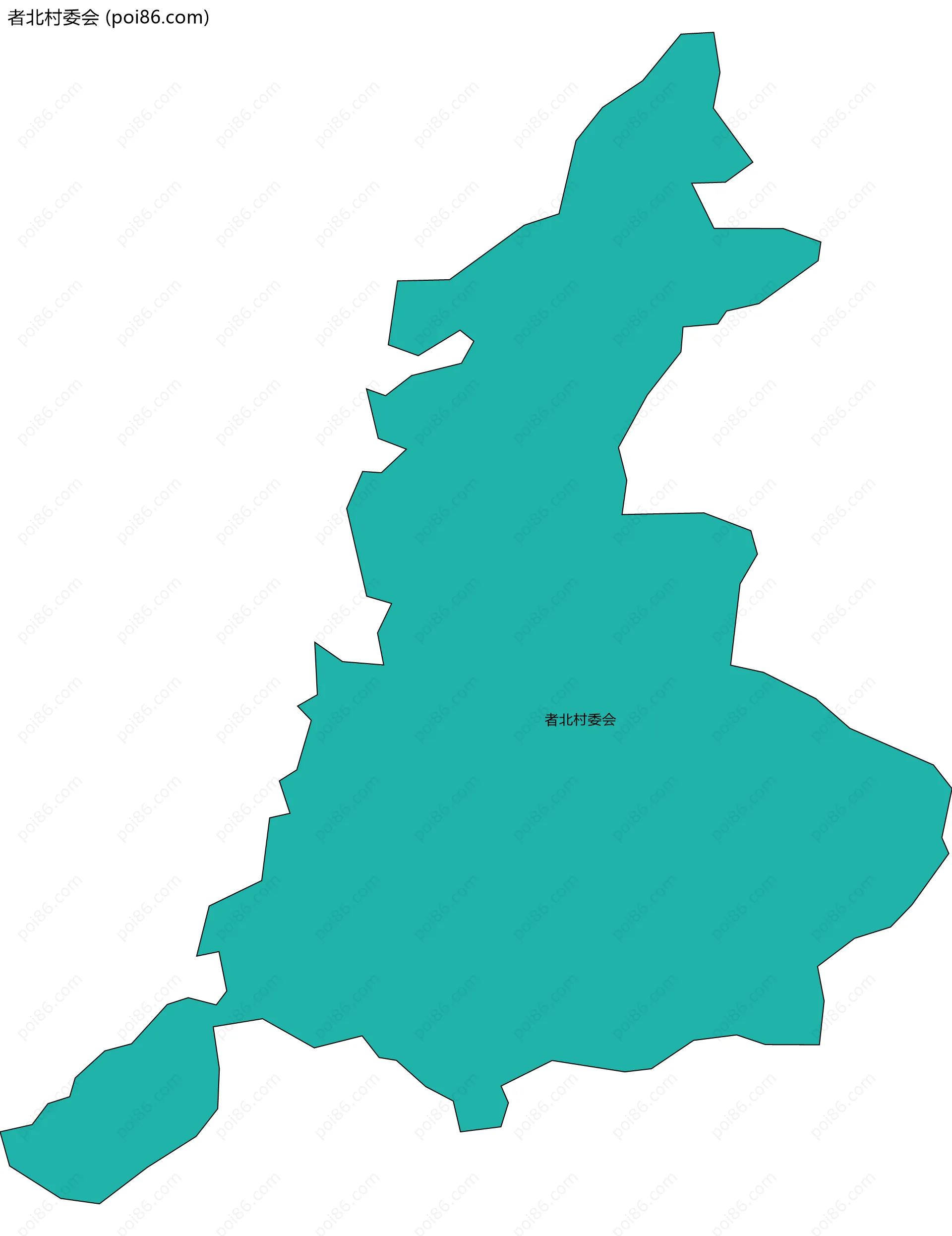 者北村委会边界地图