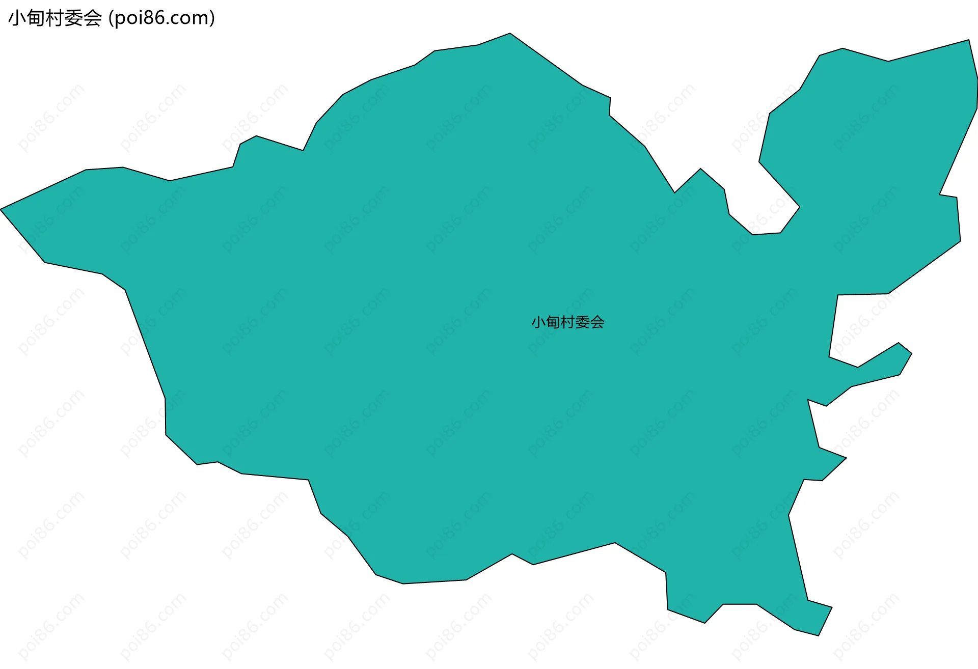 小甸村委会边界地图