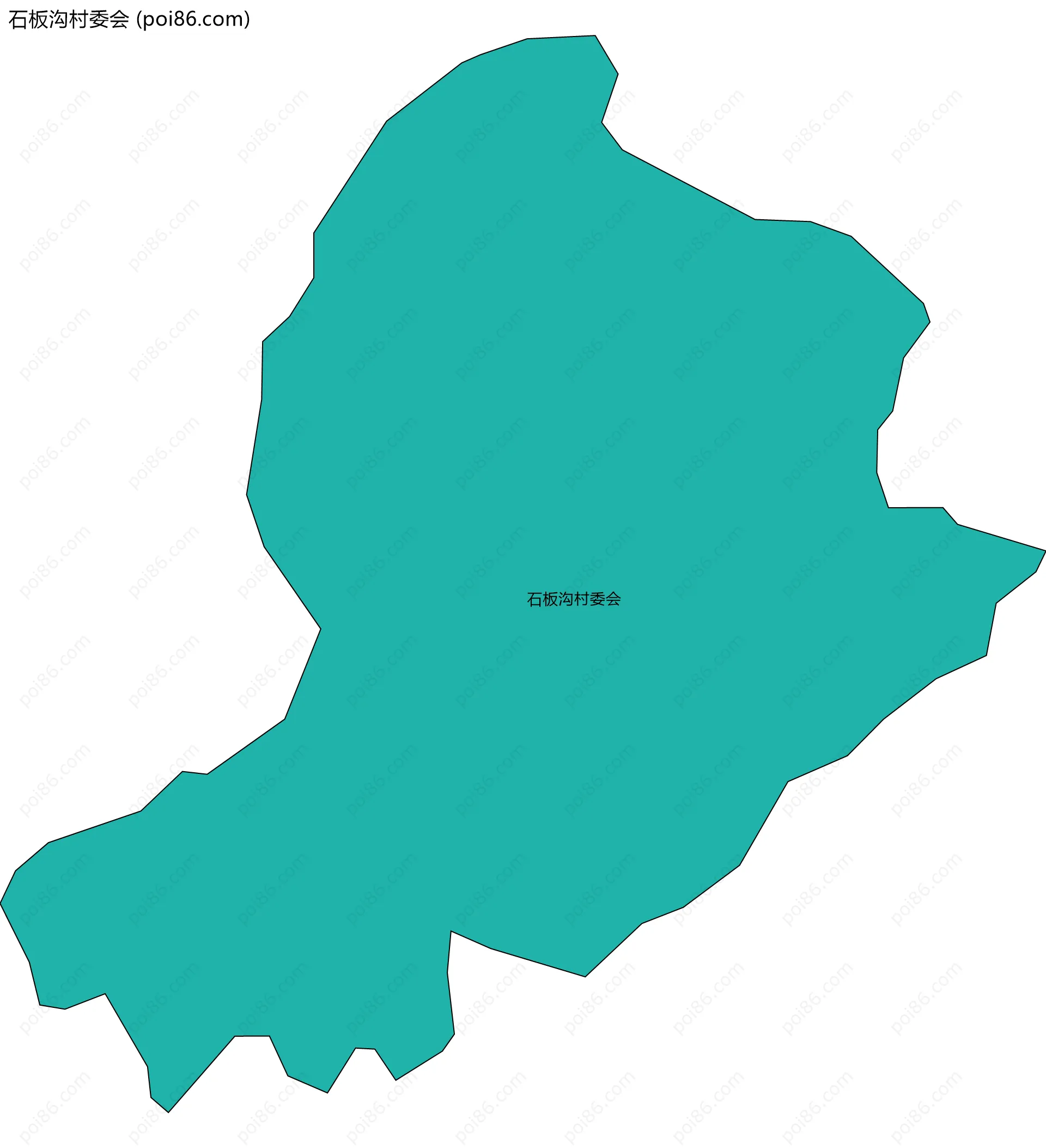 石板沟村委会边界地图