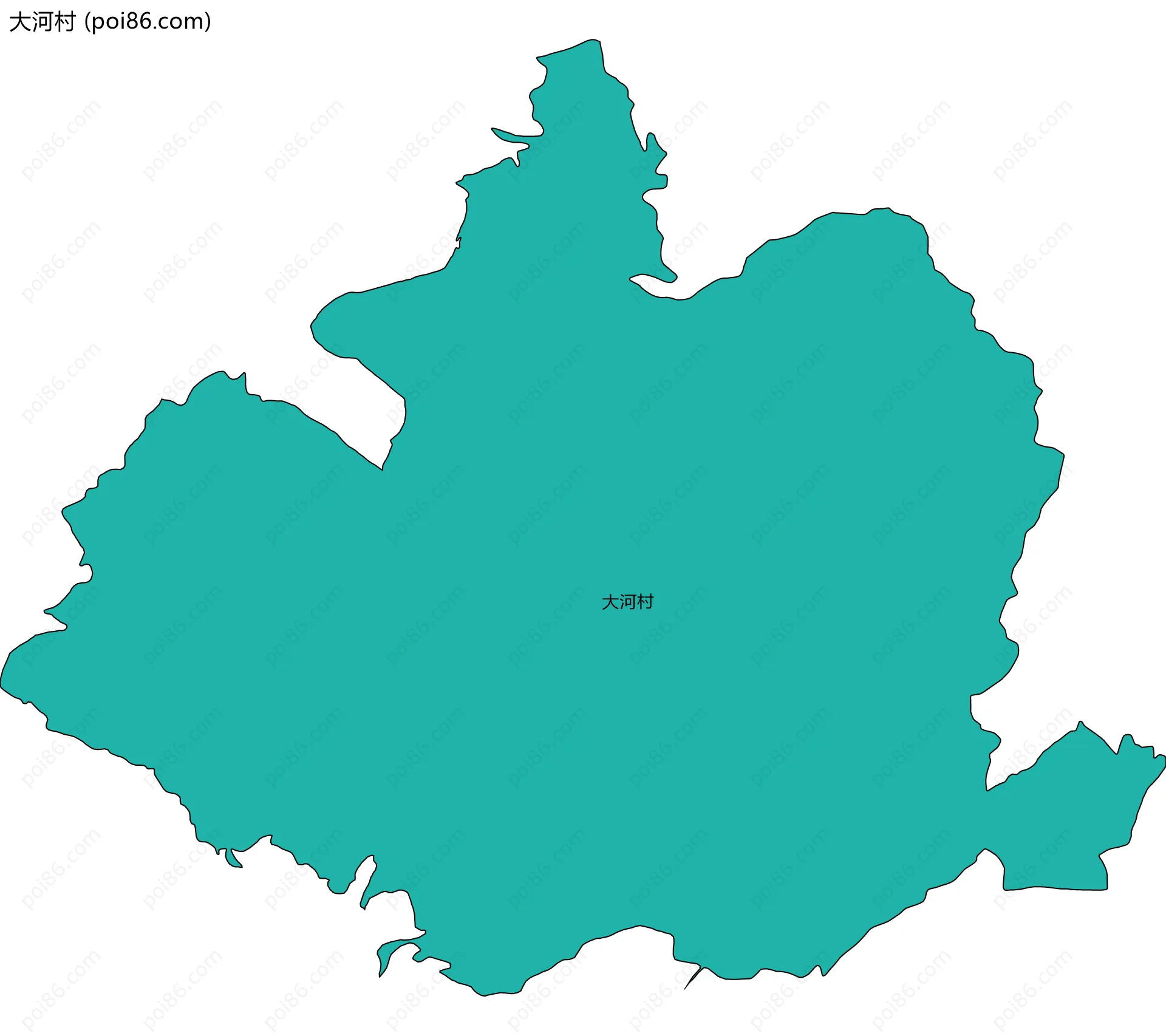 大河村边界地图