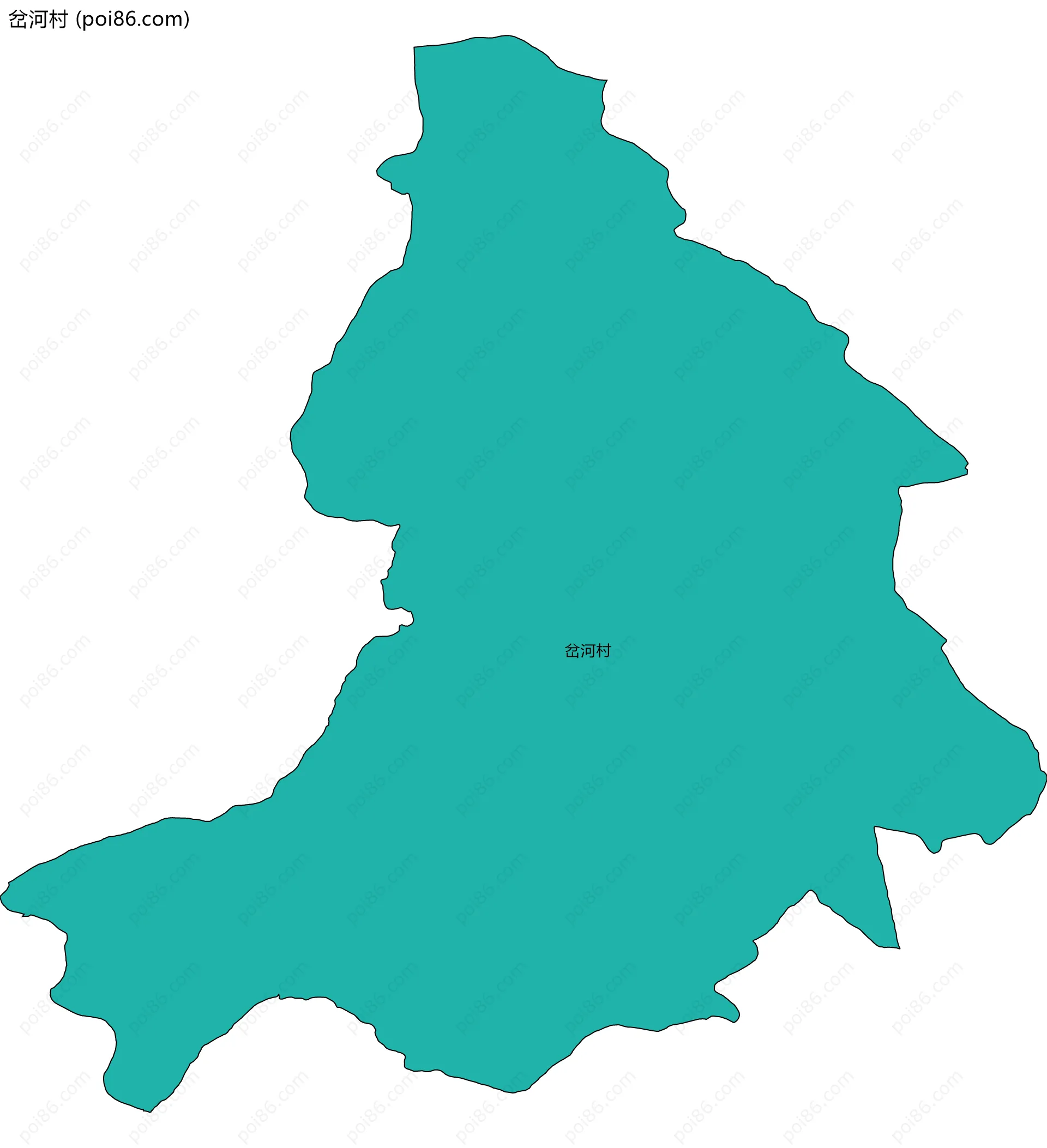 岔河村边界地图