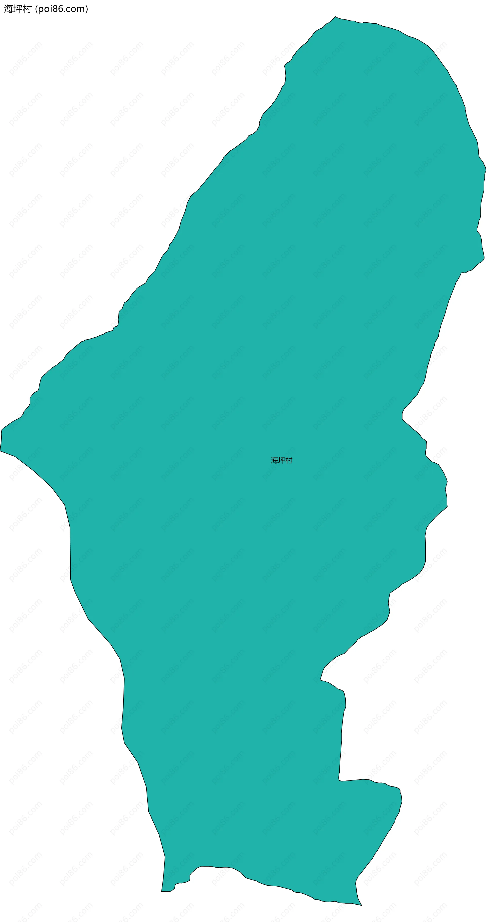 海坪村边界地图