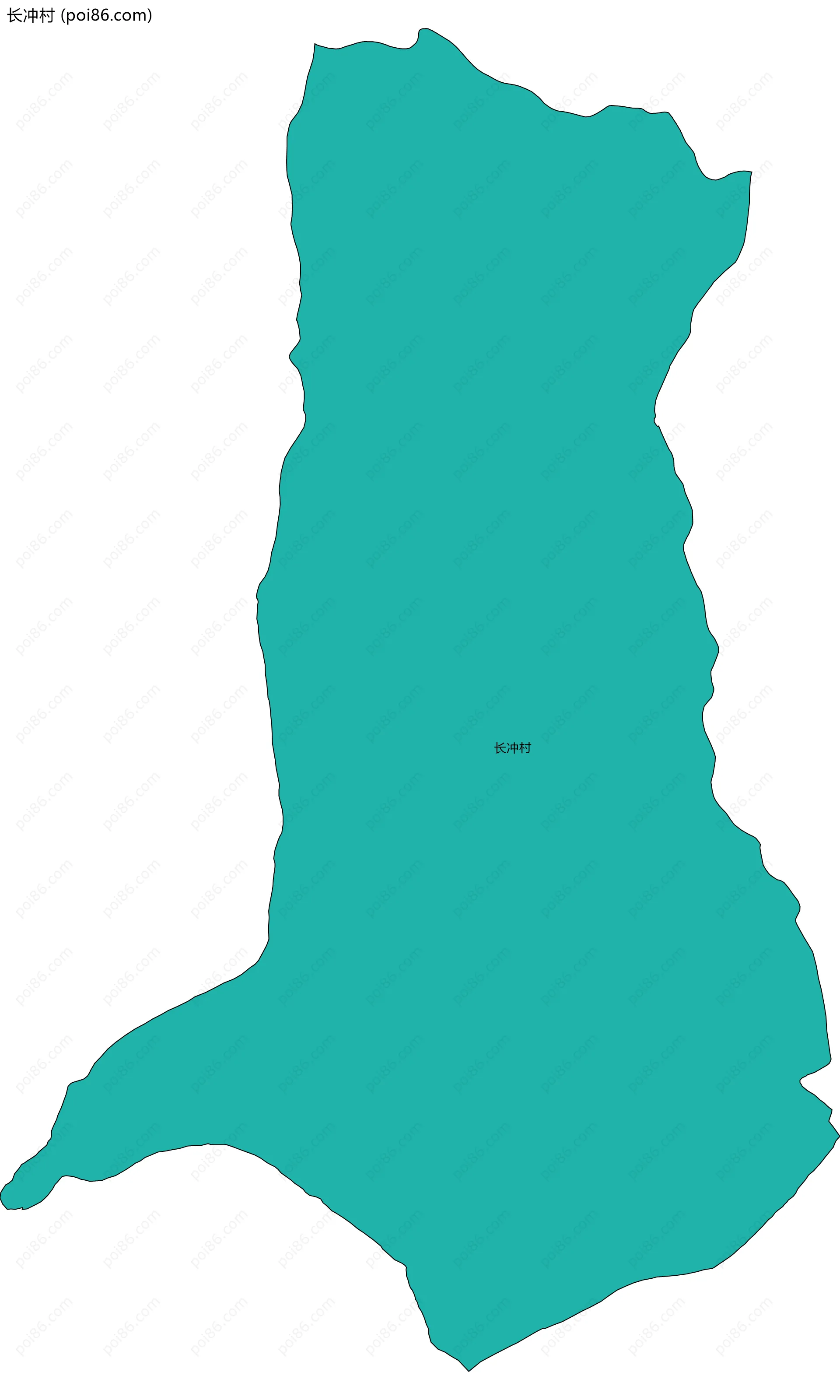 长冲村边界地图