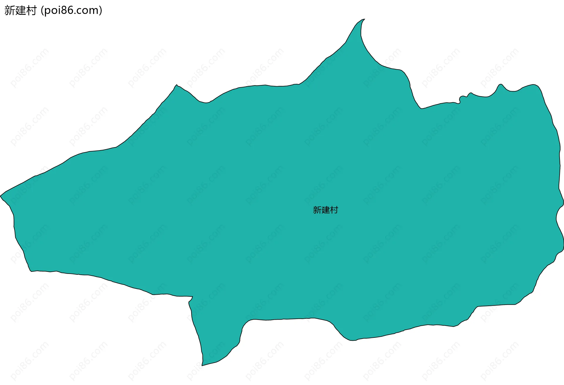 新建村边界地图