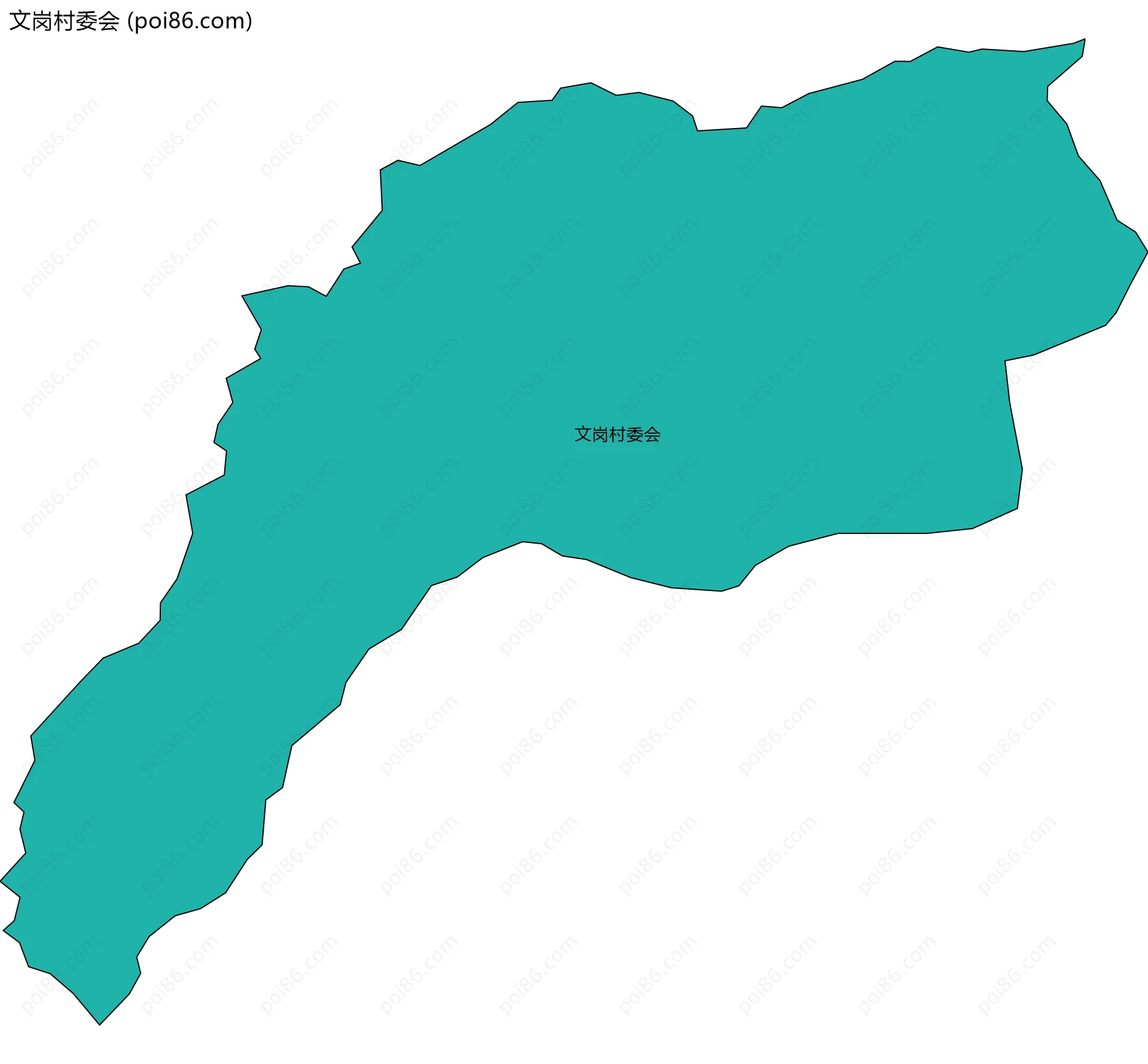 文岗村委会边界地图