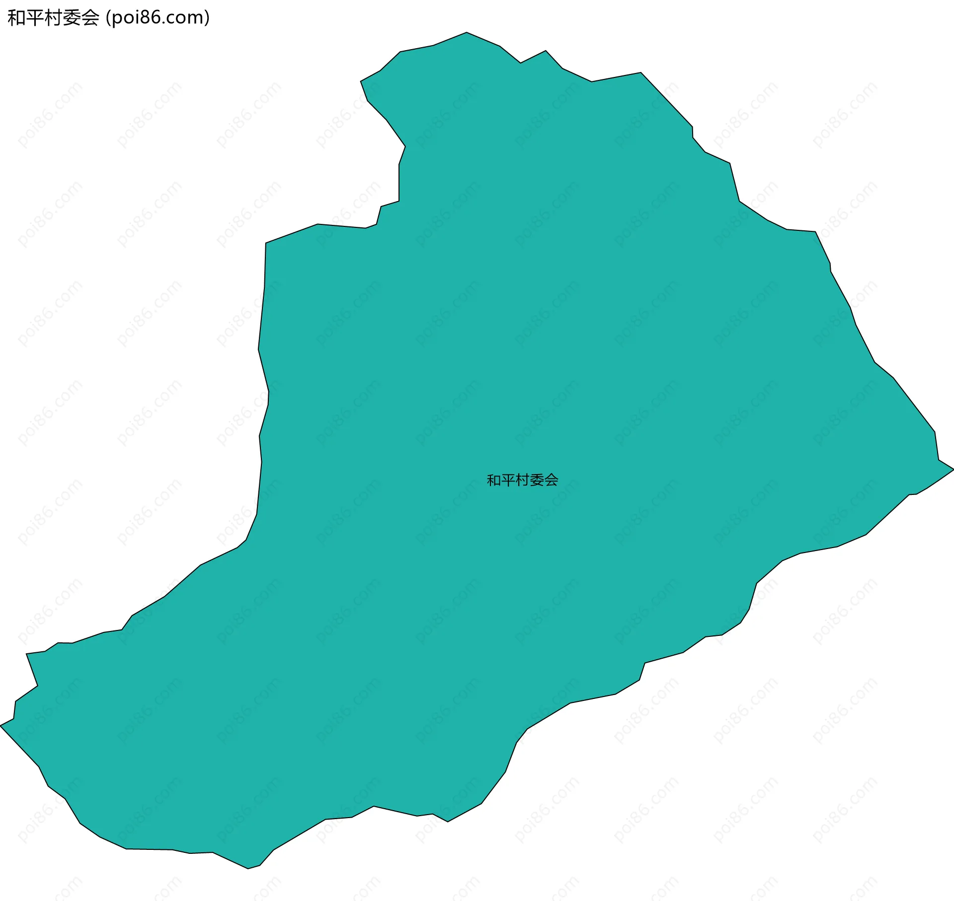 和平村委会边界地图