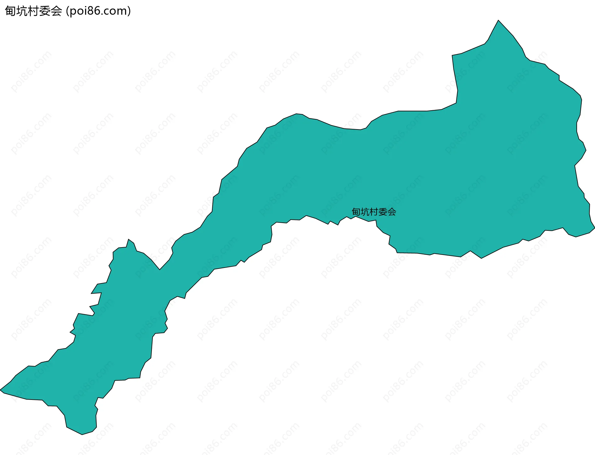 甸坑村委会边界地图