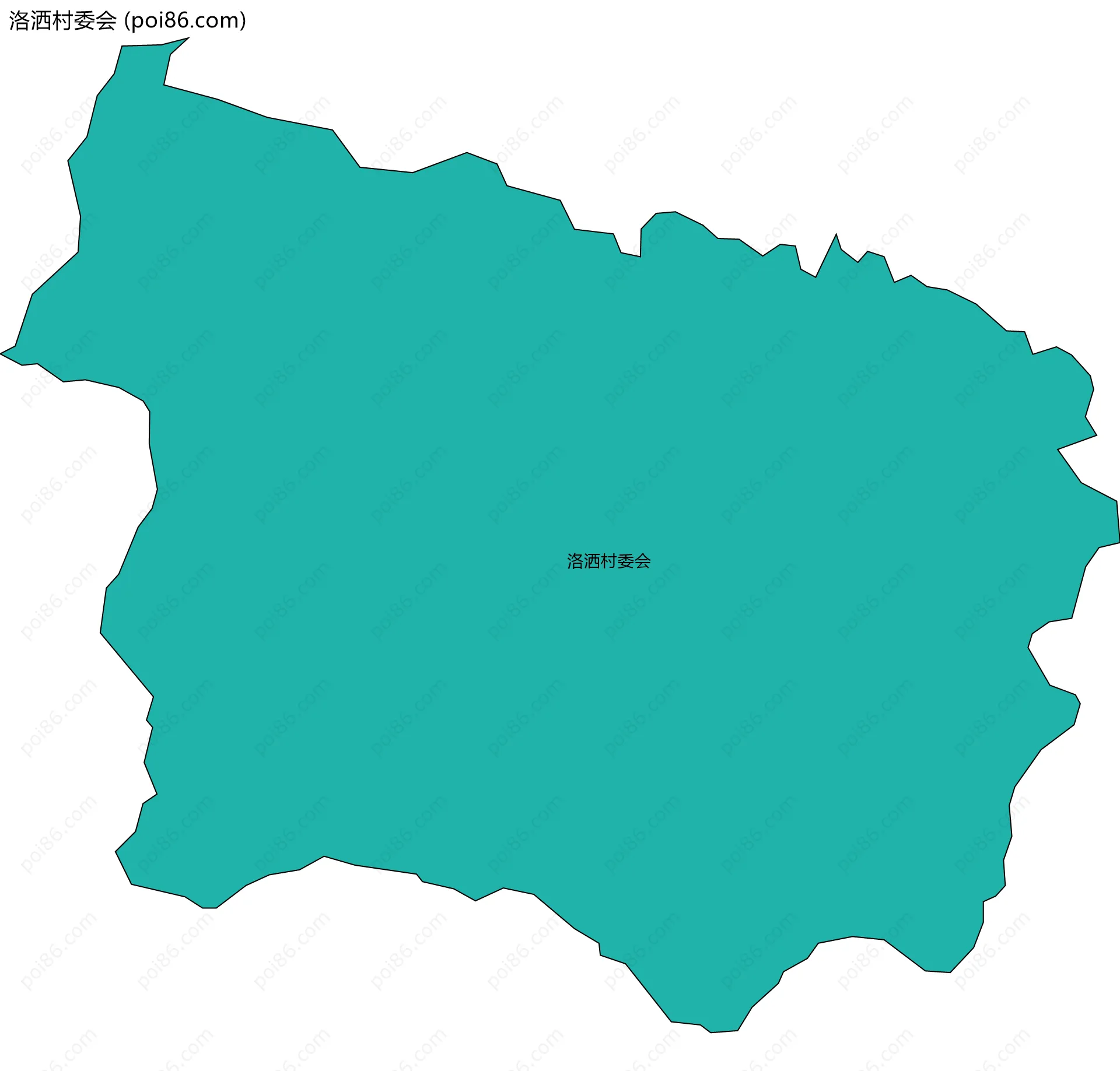 洛洒村委会边界地图