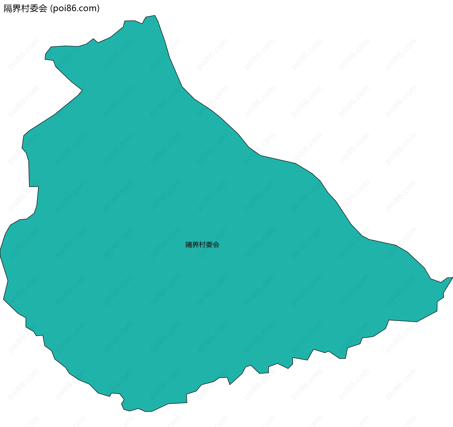 隔界村委会边界地图