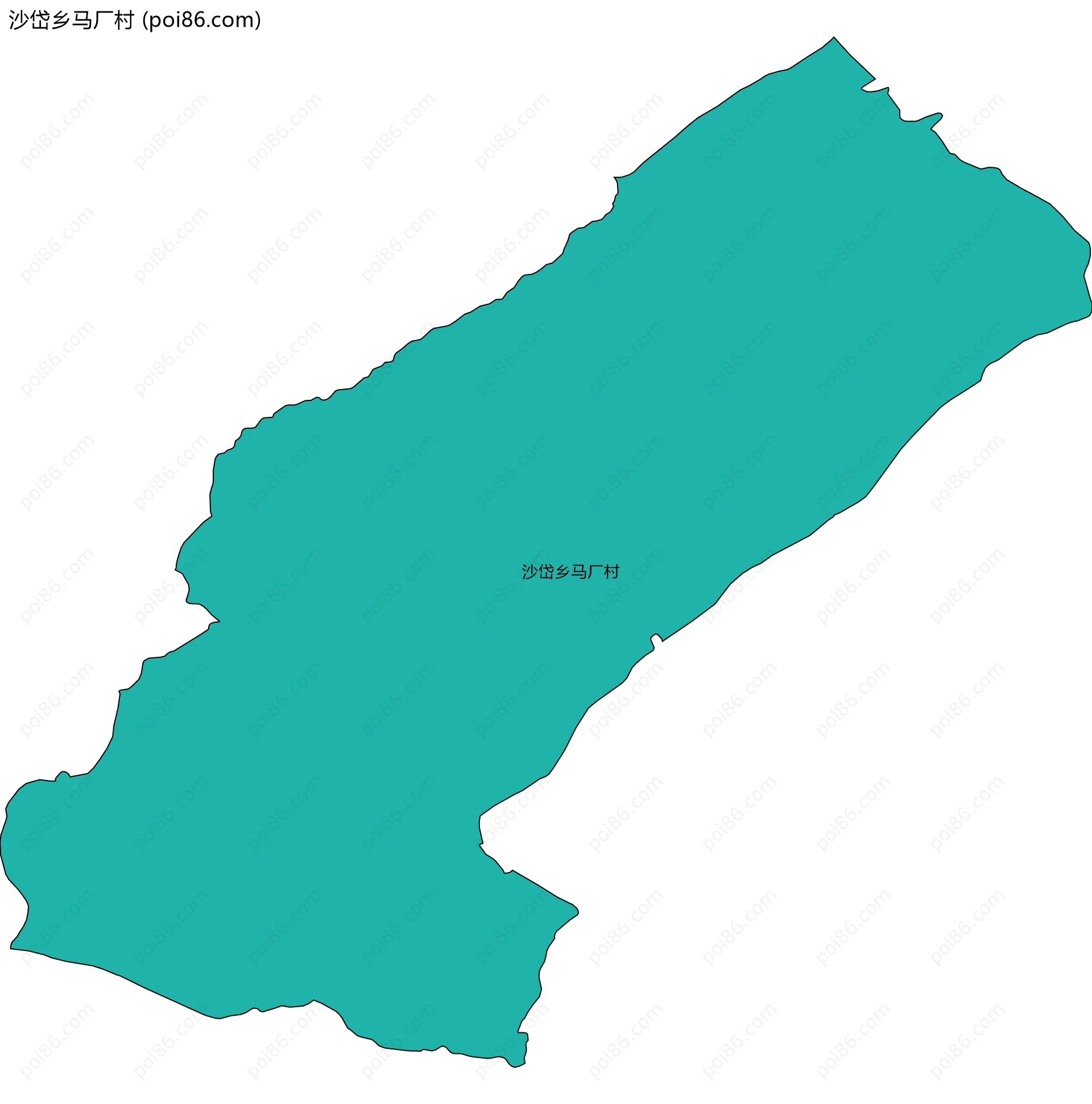 沙岱乡马厂村边界地图