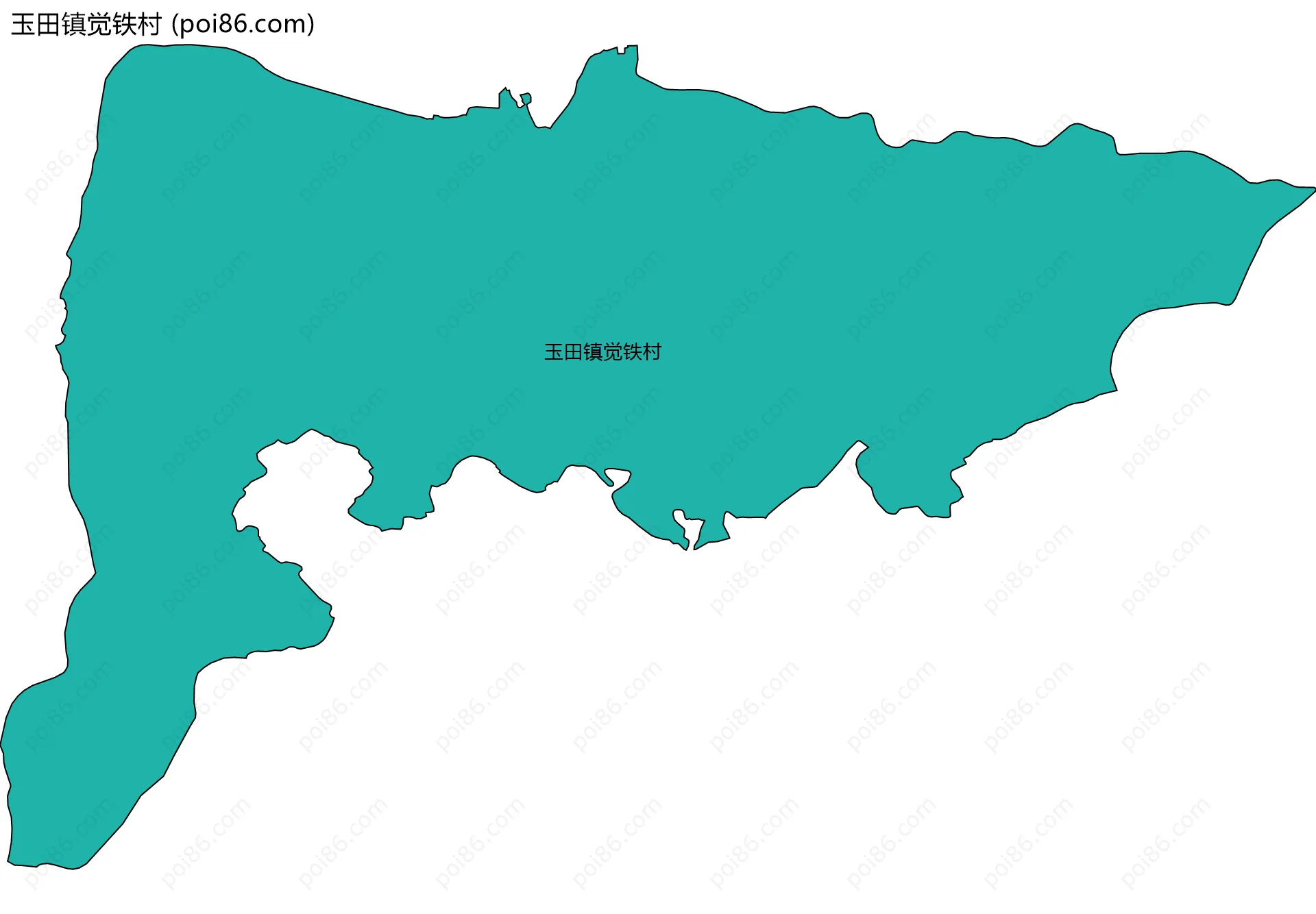 玉田镇觉铁村边界地图