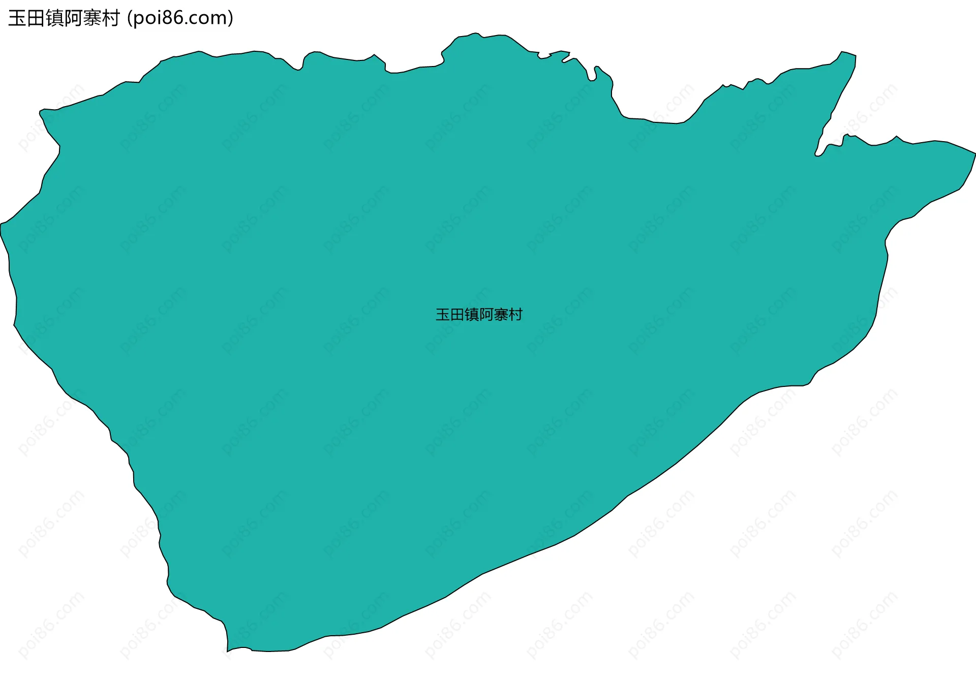 玉田镇阿寨村边界地图