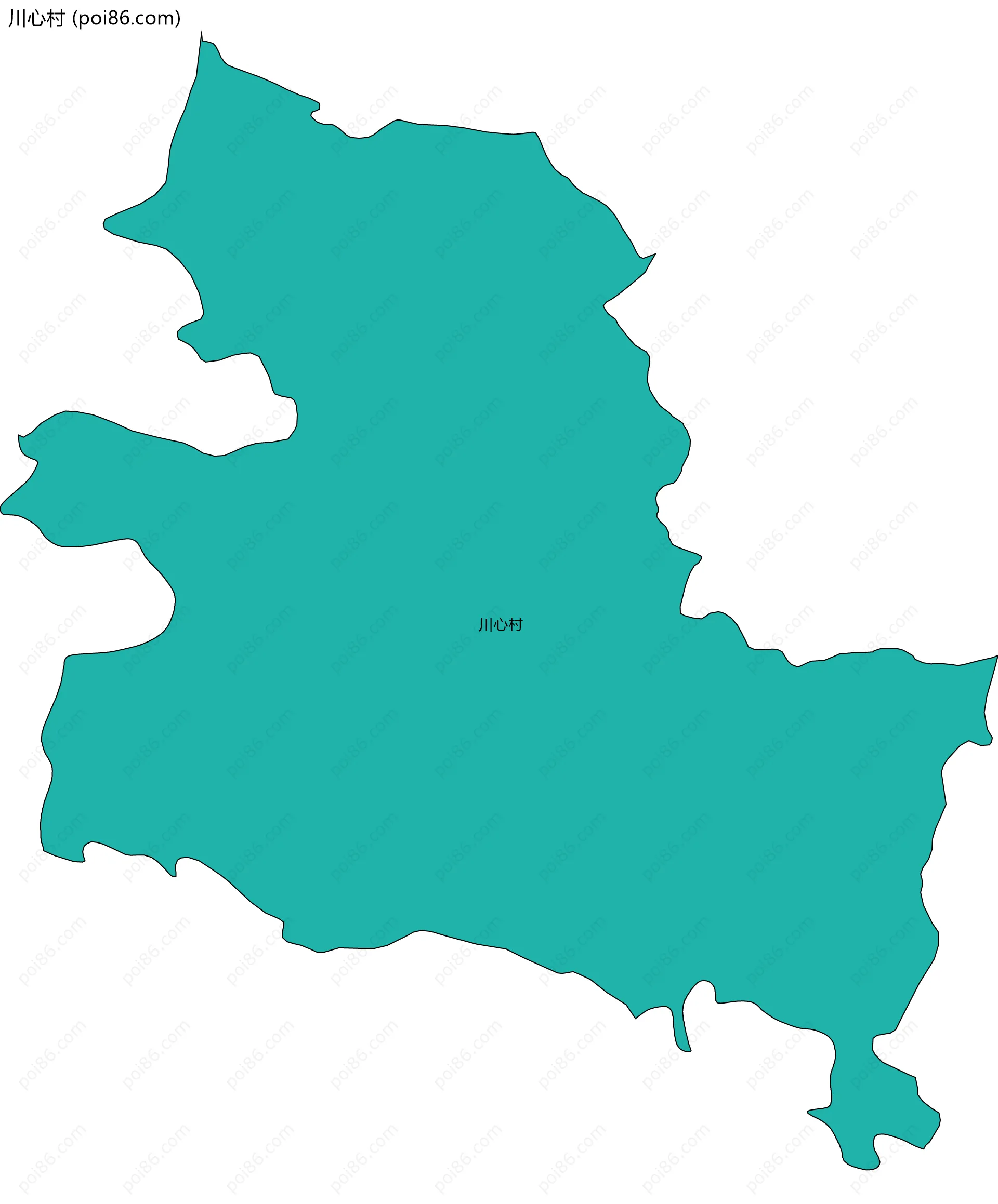 川心村边界地图