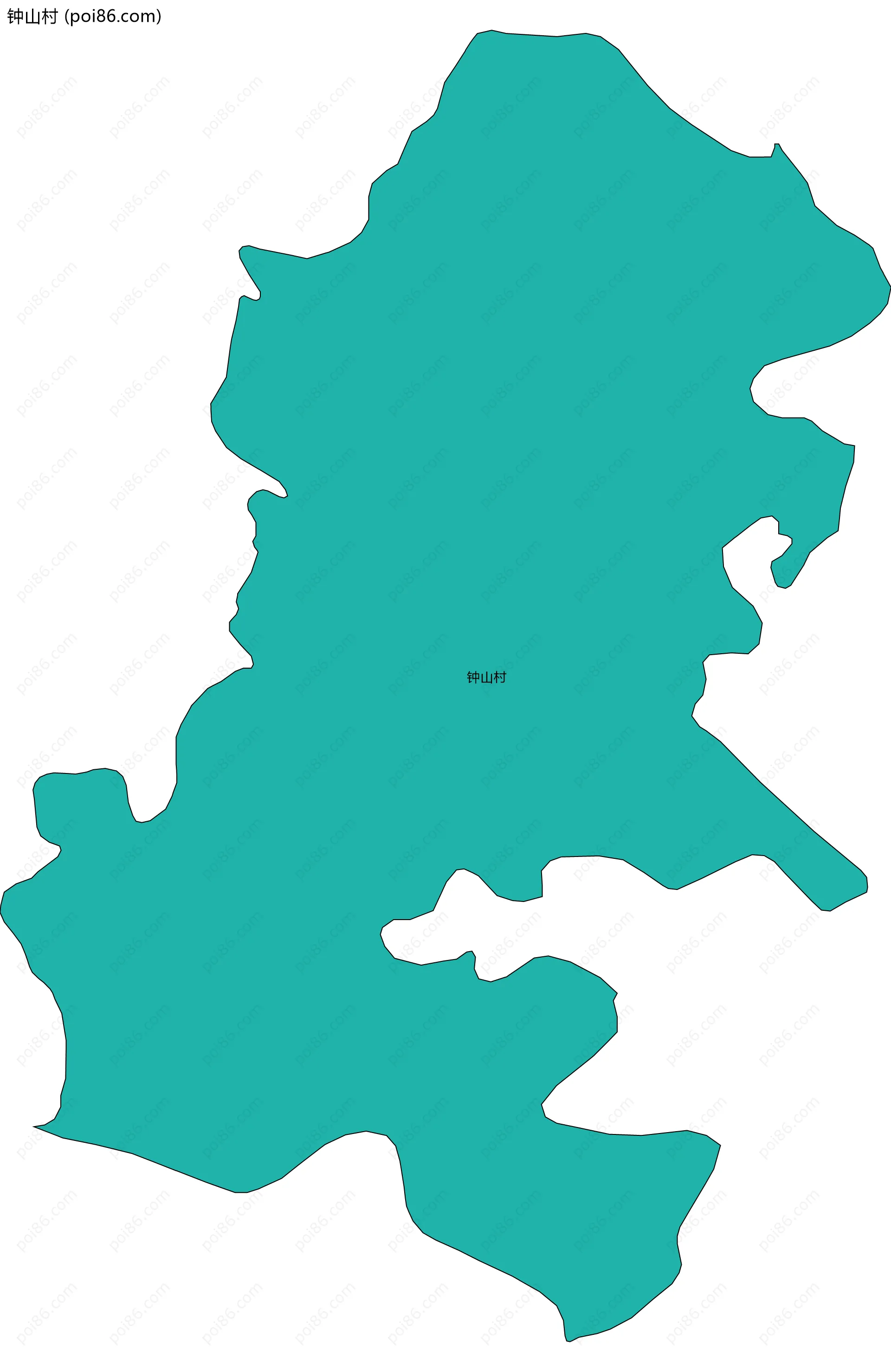 钟山村边界地图