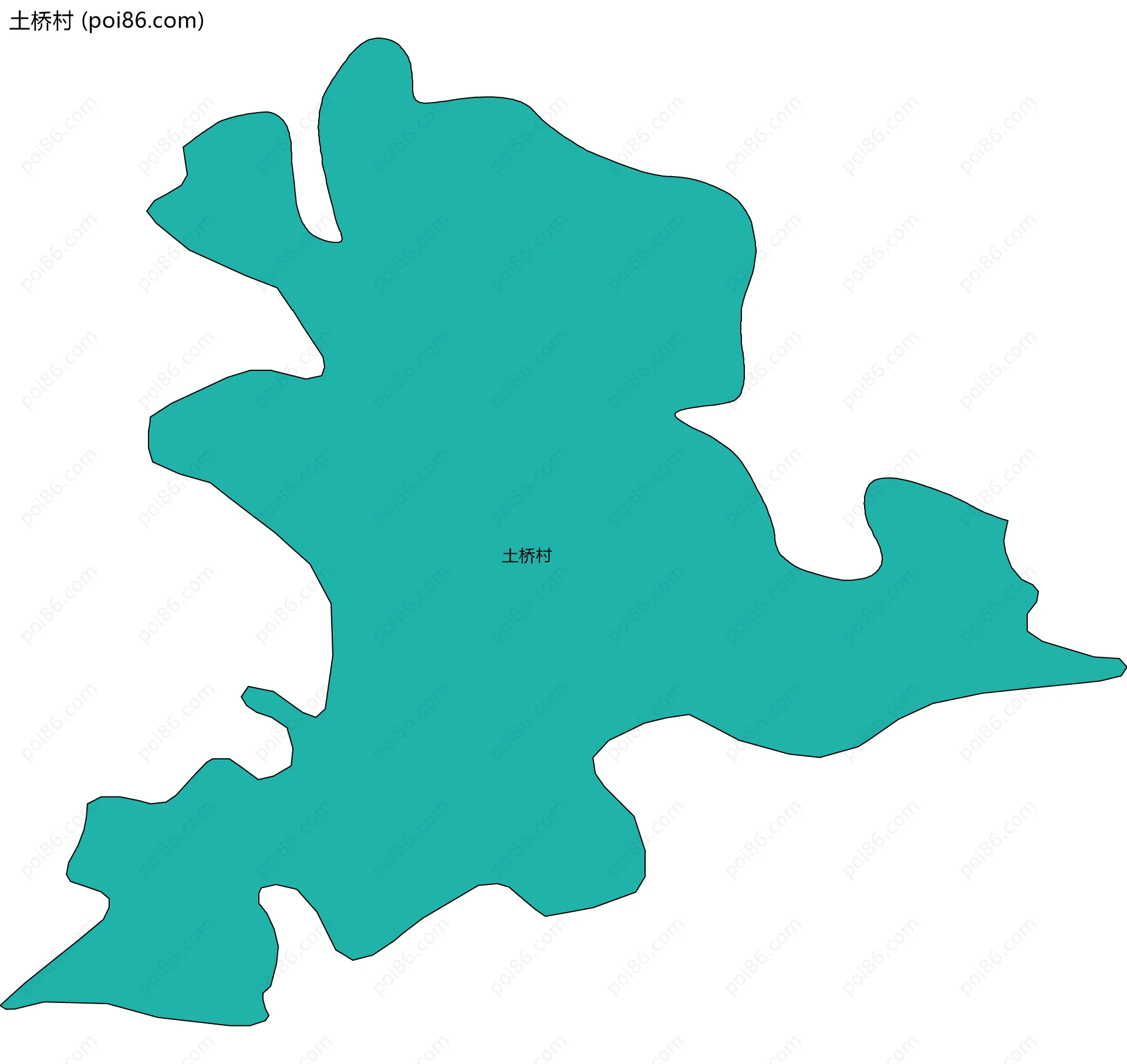 土桥村边界地图