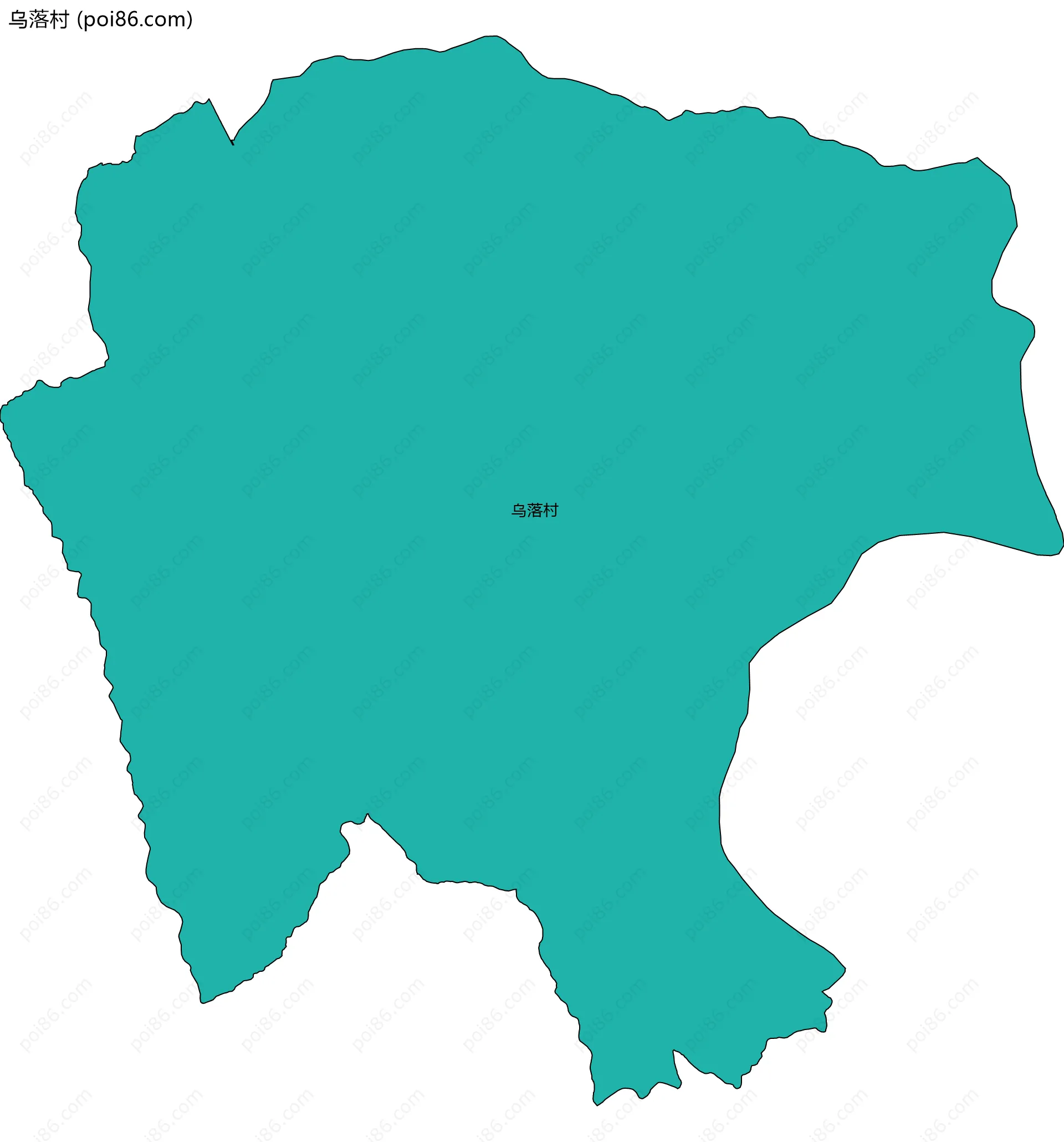 乌落村边界地图