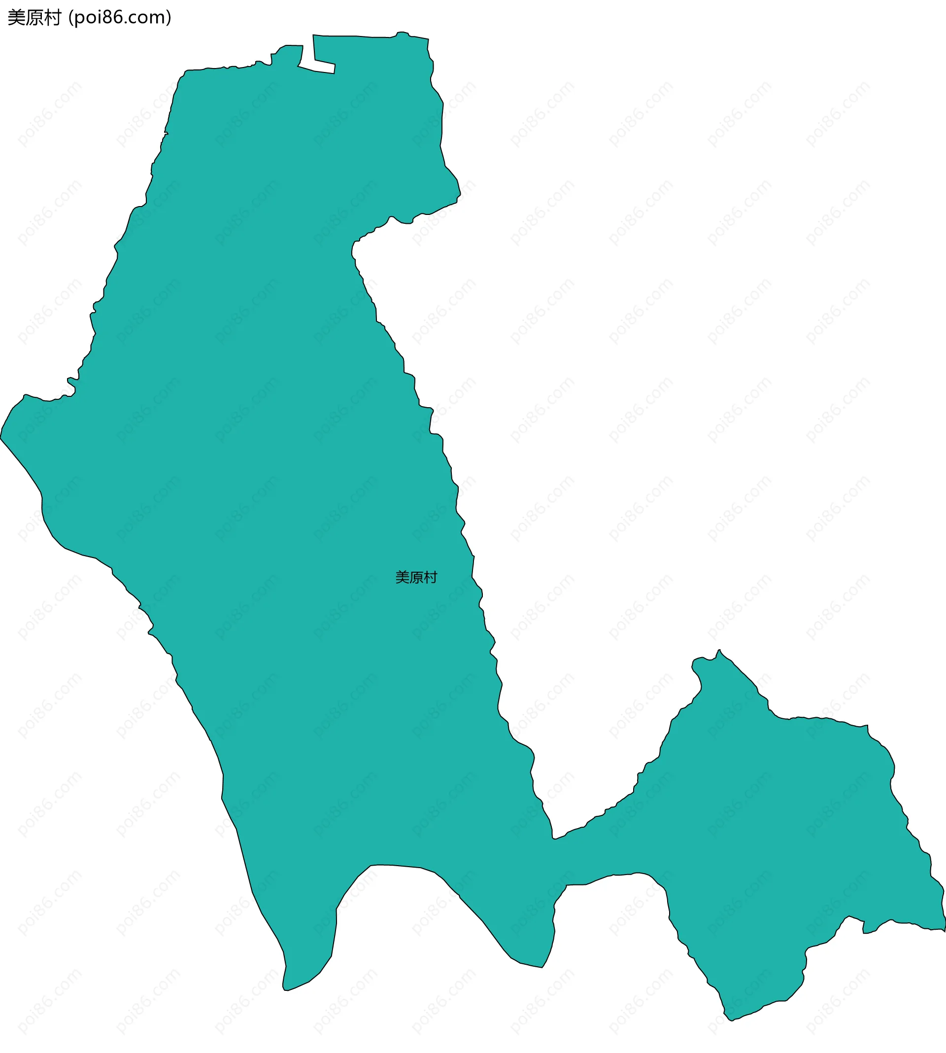 美原村边界地图