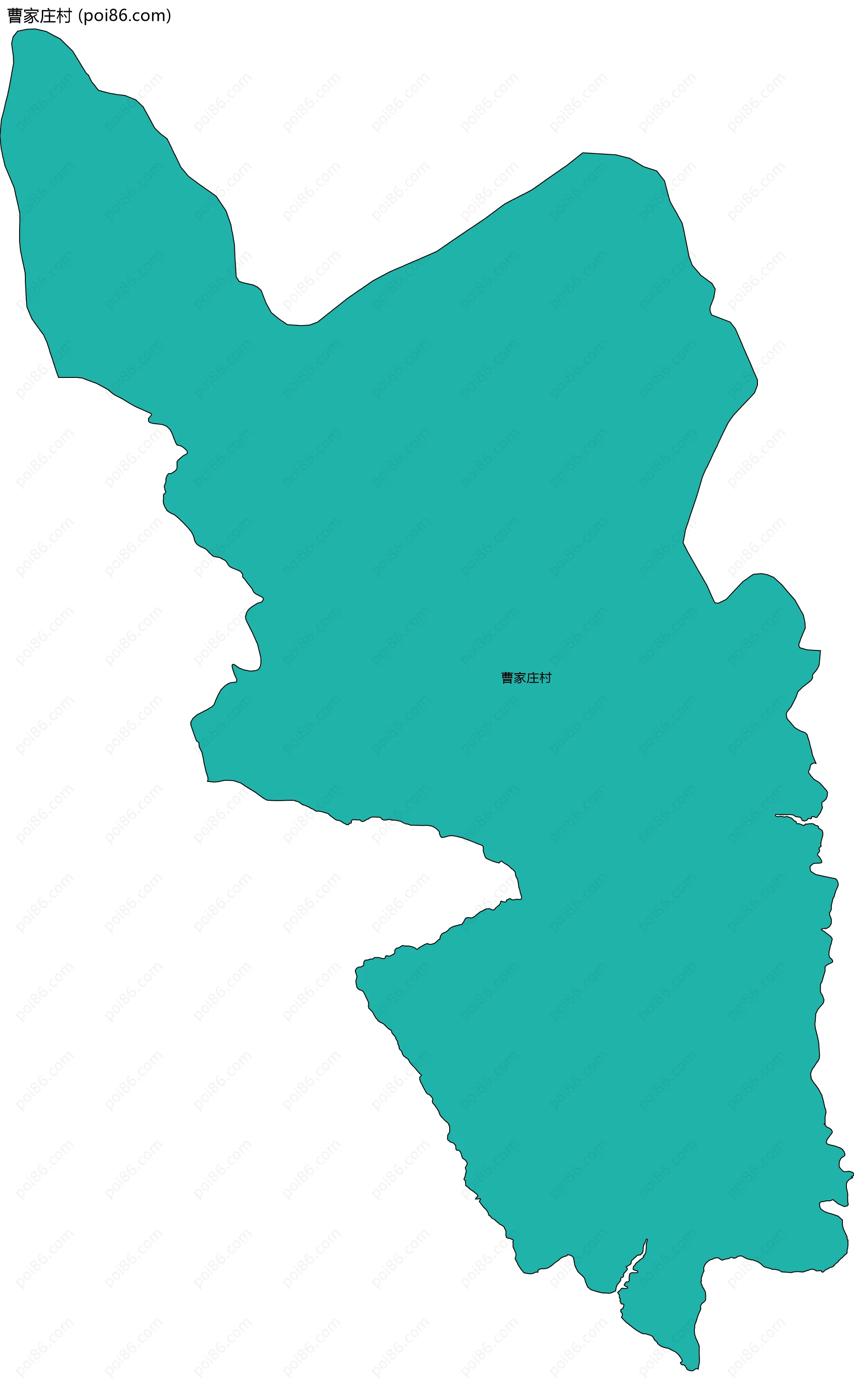 曹家庄村边界地图