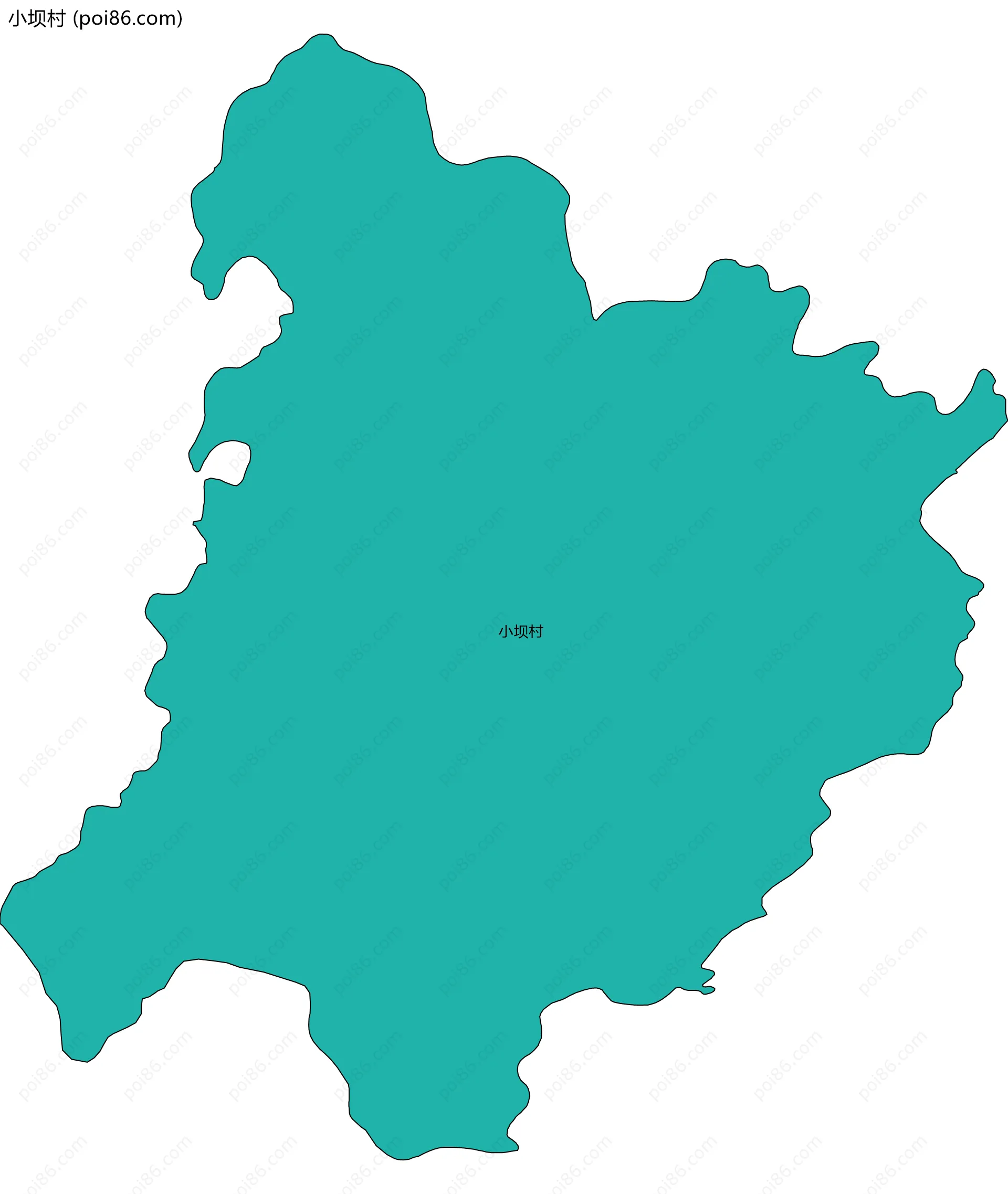 小坝村边界地图