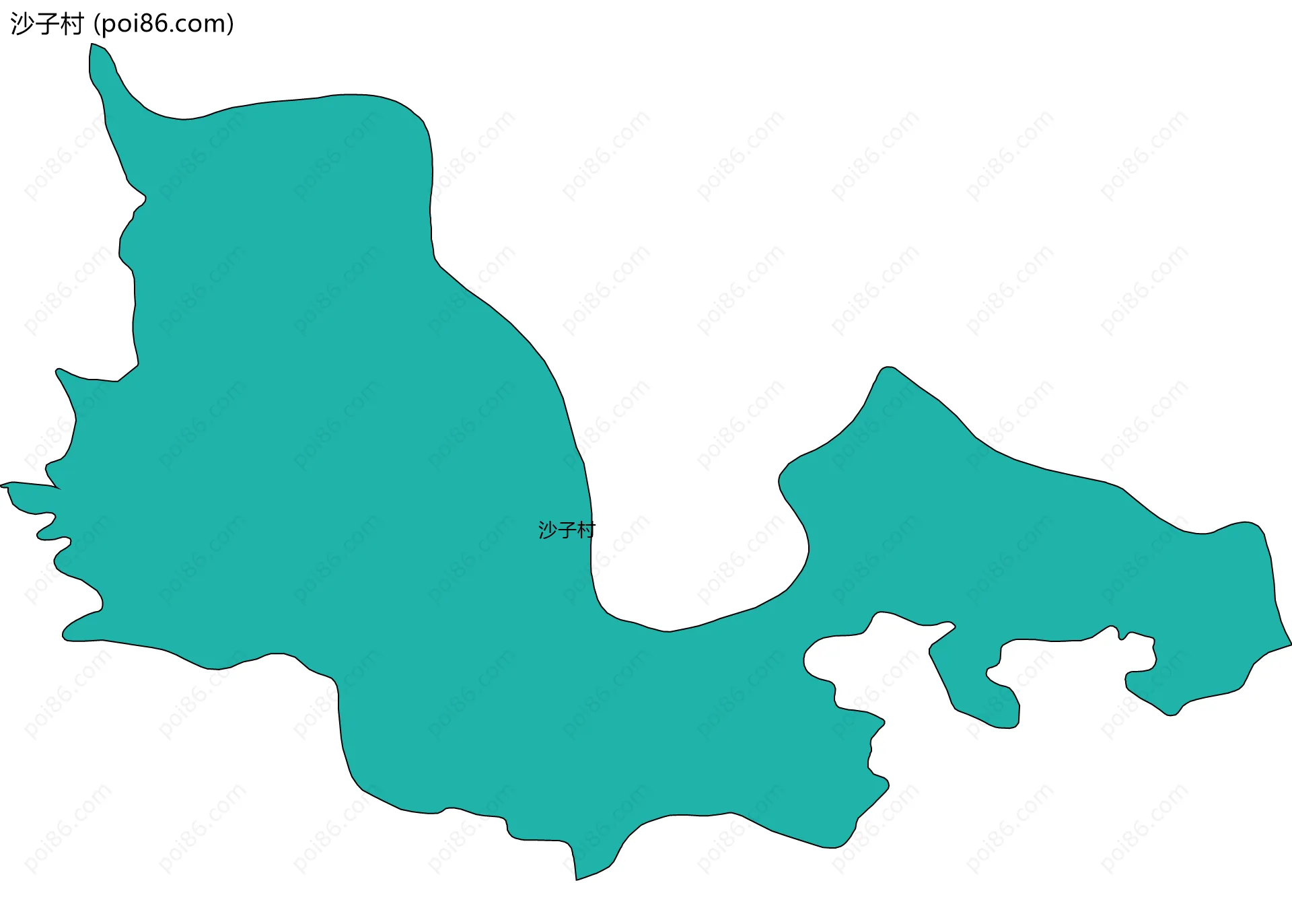 沙子村边界地图