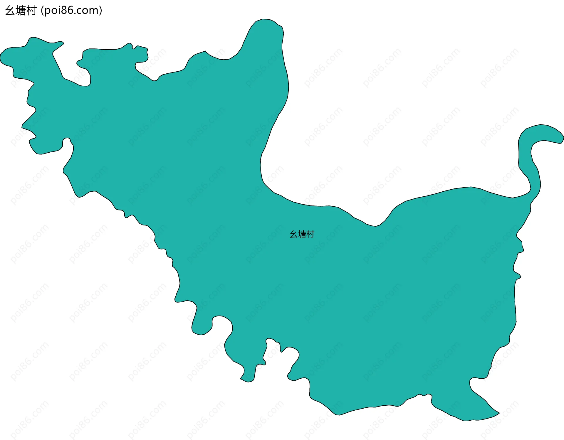 幺塘村边界地图