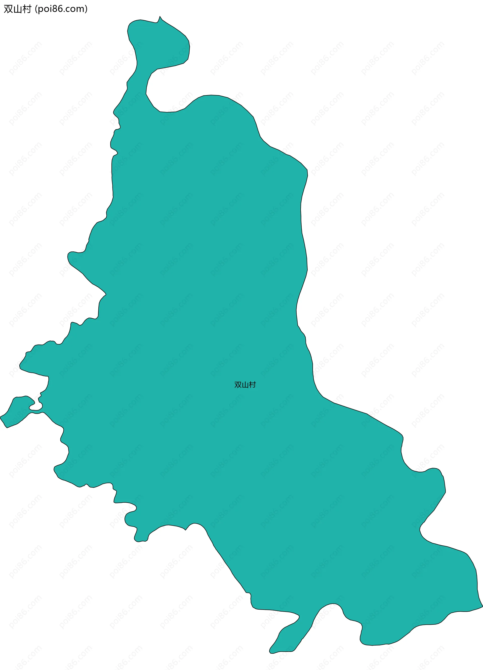 双山村边界地图