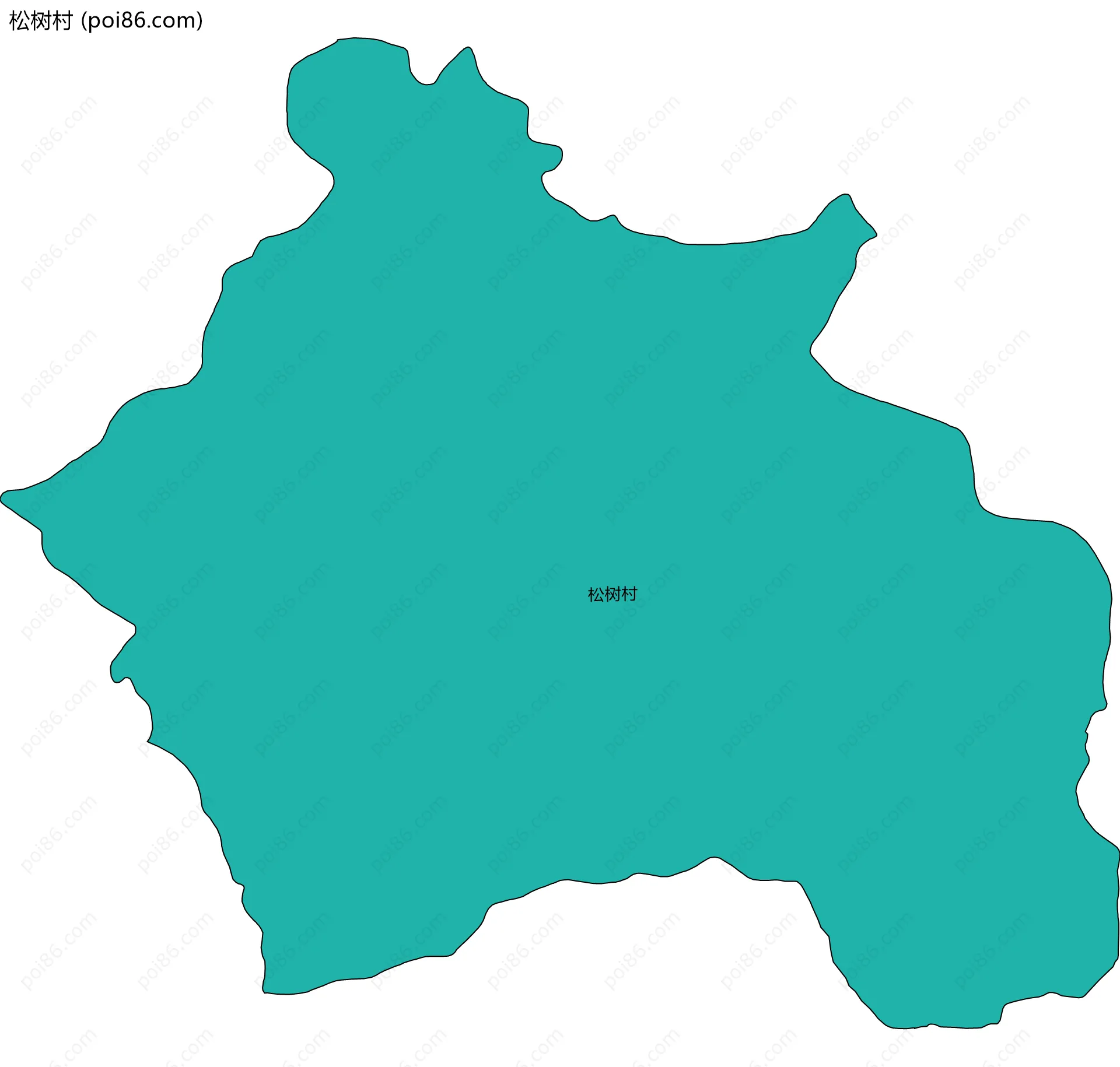 松树村边界地图
