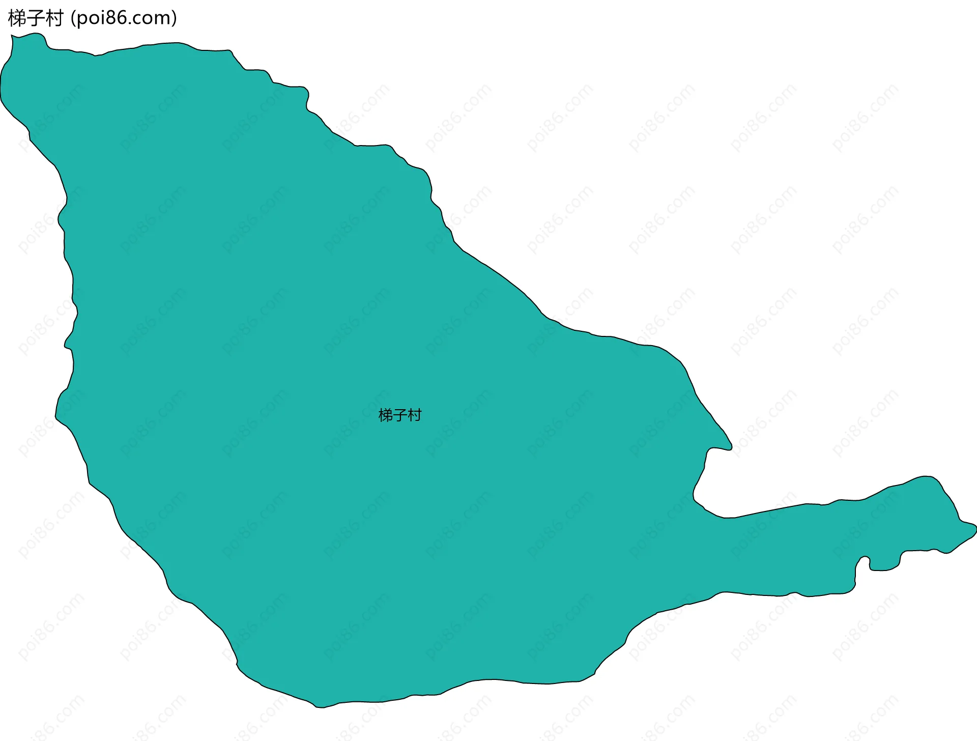 梯子村边界地图